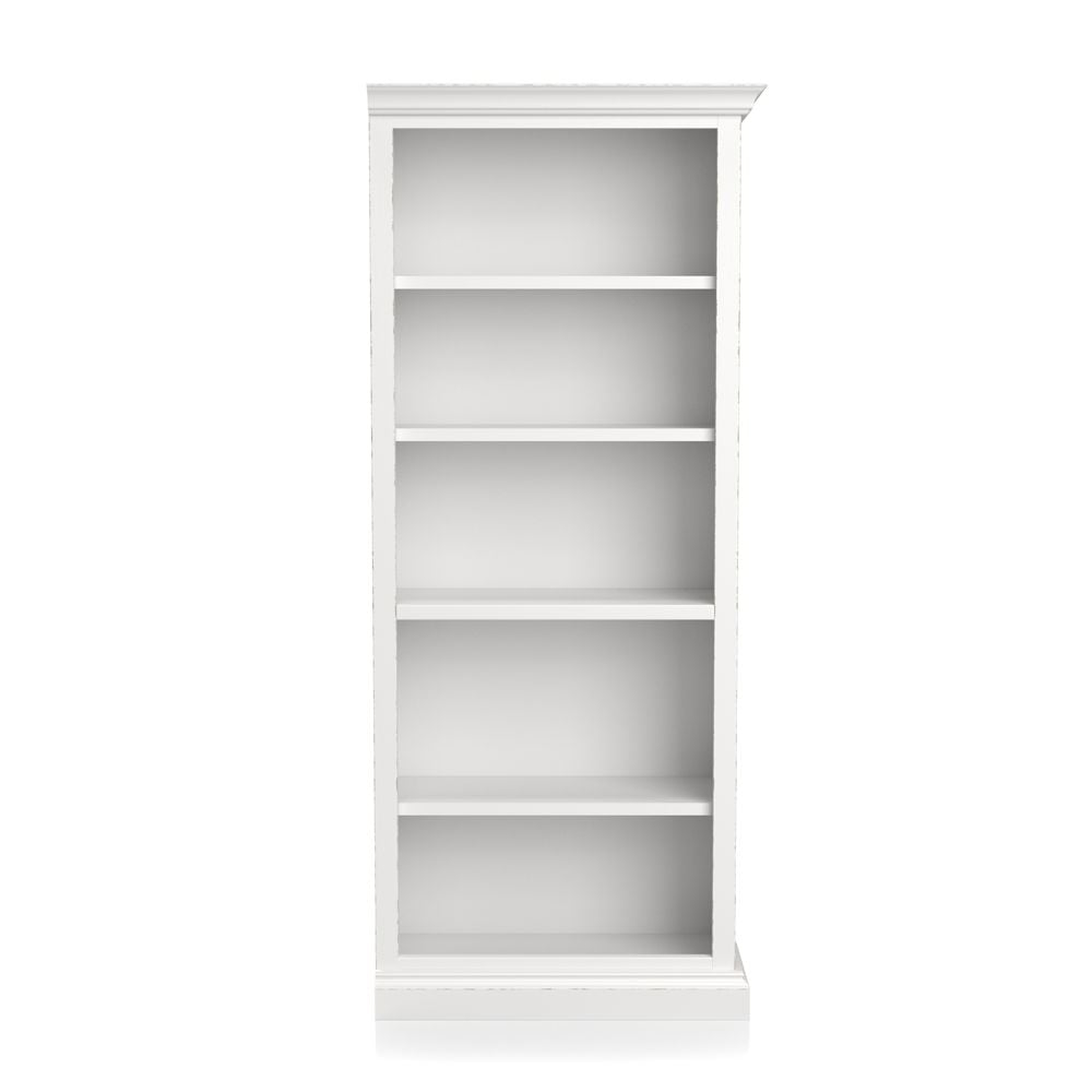 Cameo White Right Open Bookcase - Crate and Barrel