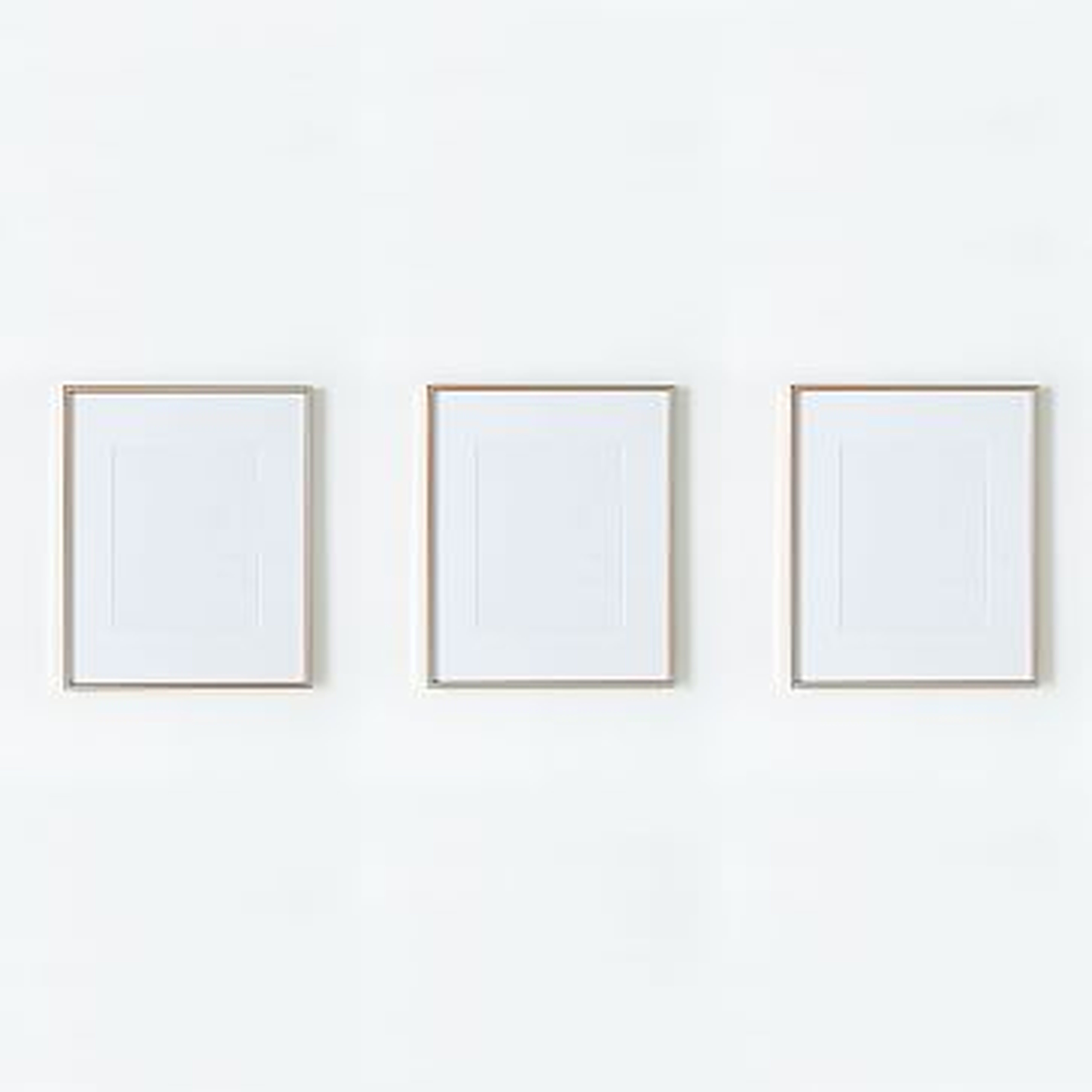 Gallery Frame, Rose Gold, Set of 3, 8" x 10" (13" x 16" without mat) - West Elm