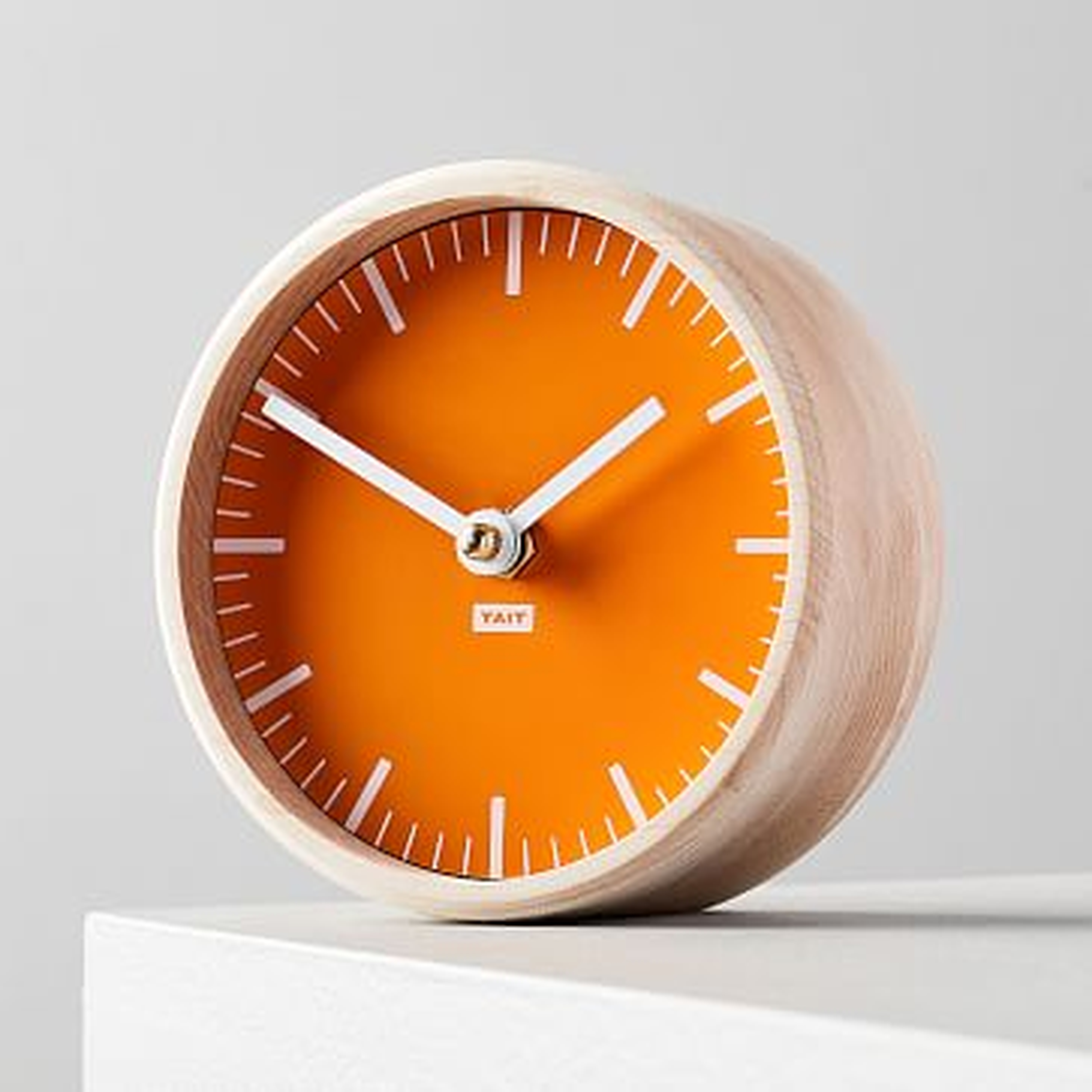 Tait Desktop Clock, Tangerine - West Elm