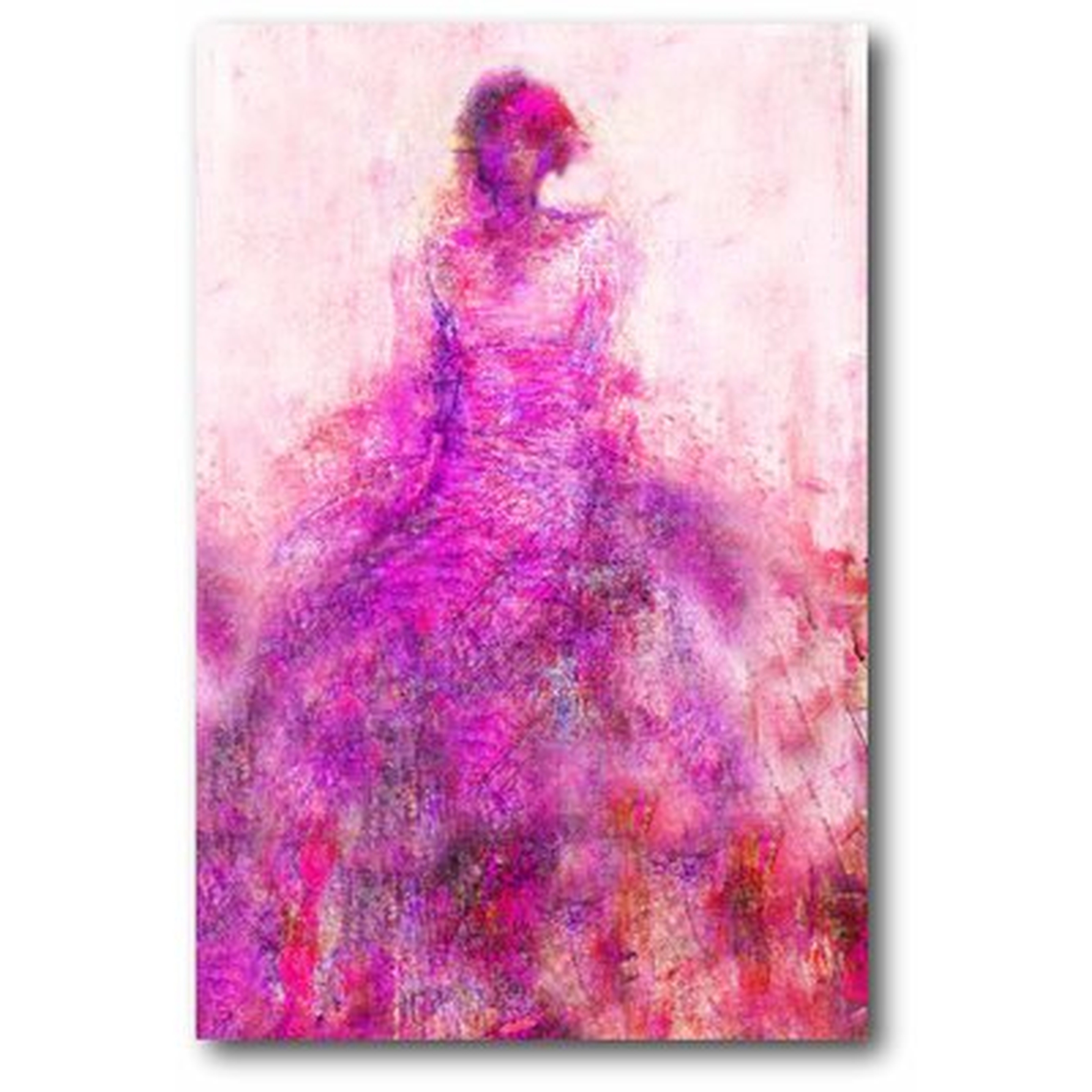 'Pink Ballerina' Graphic Art Print on Wrapped Canvas - Wayfair