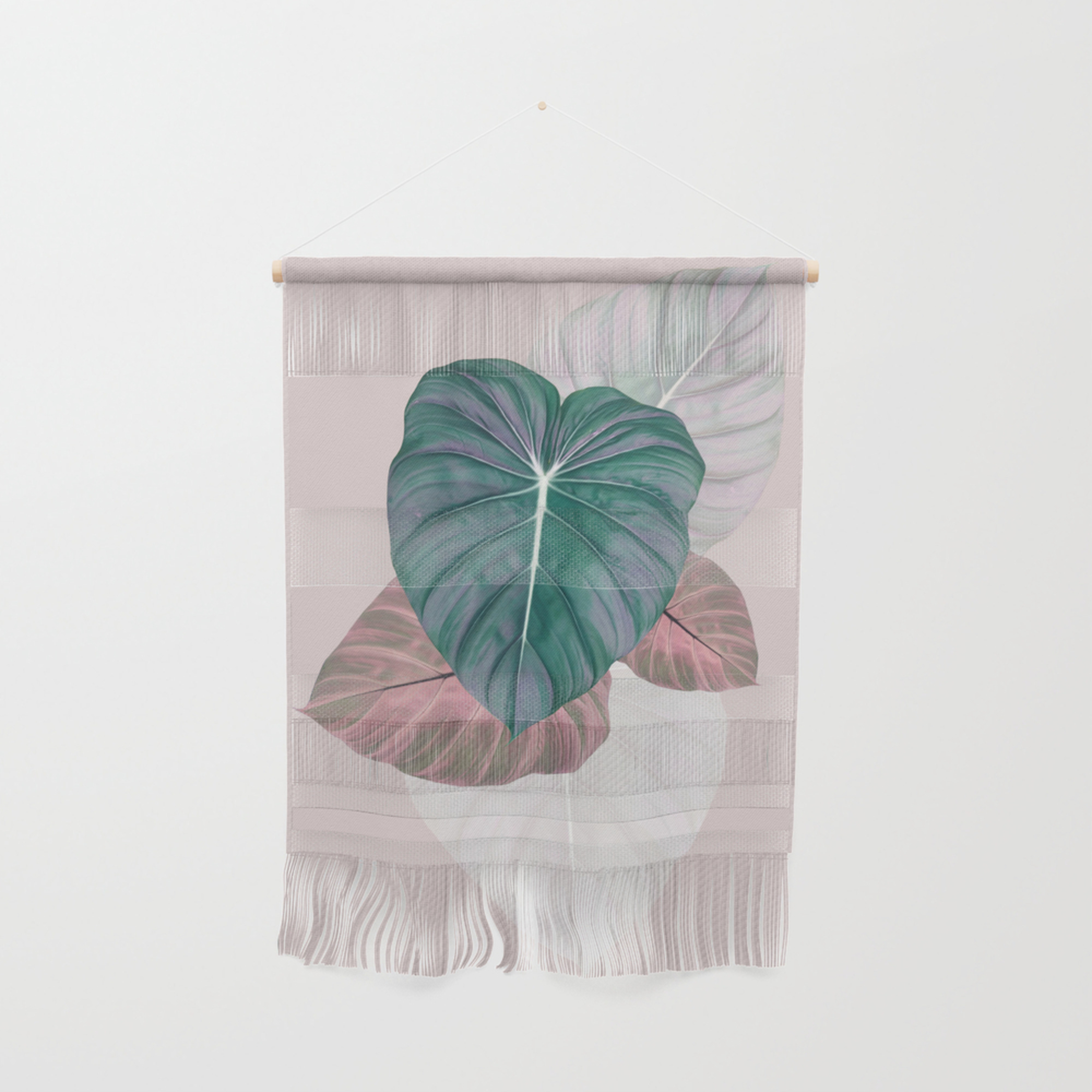Pastel Leaves Wall Hanging by Printsproject - Large 23.25" x 31.5" - Society6