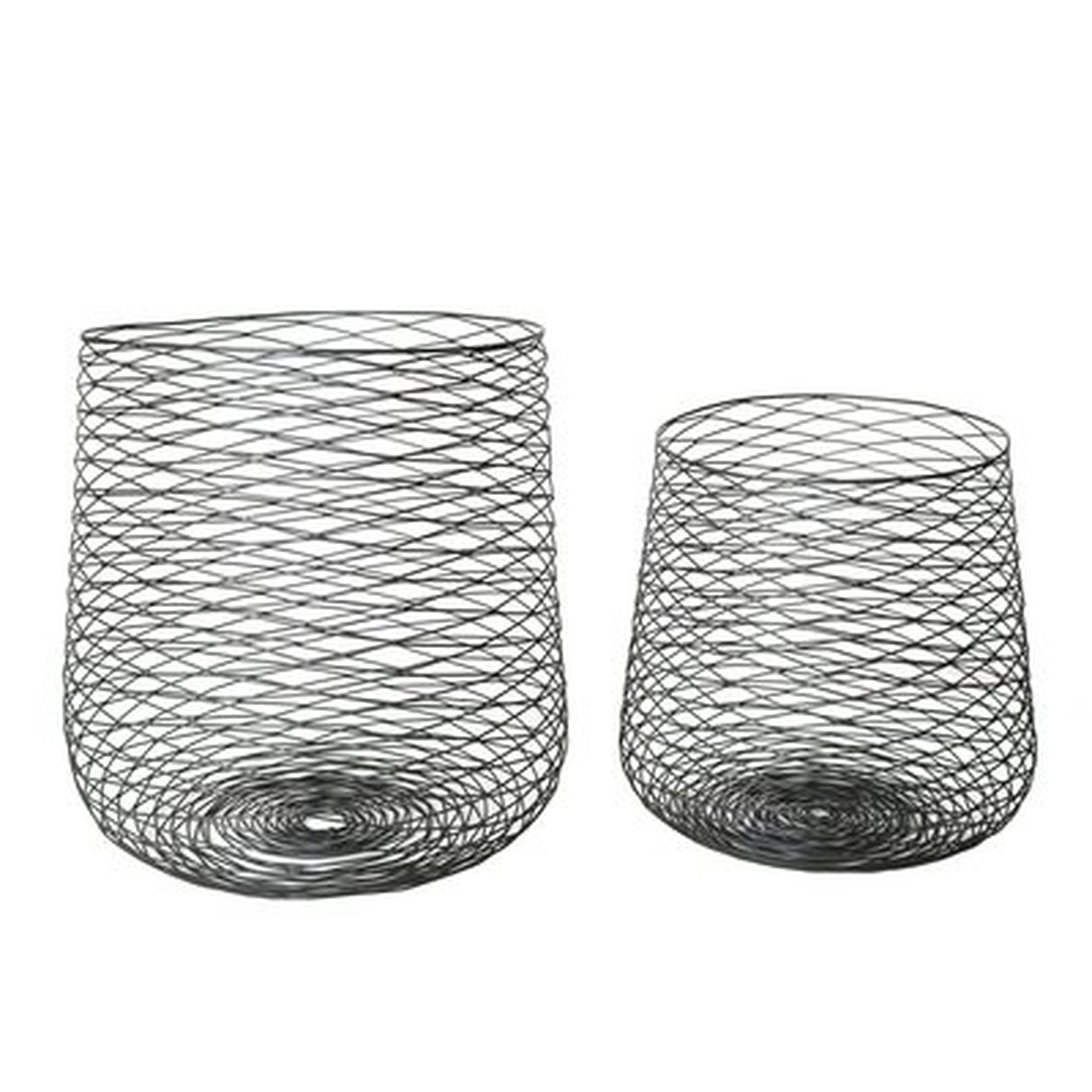2 Piece Steel Wire Basket Set - Wayfair