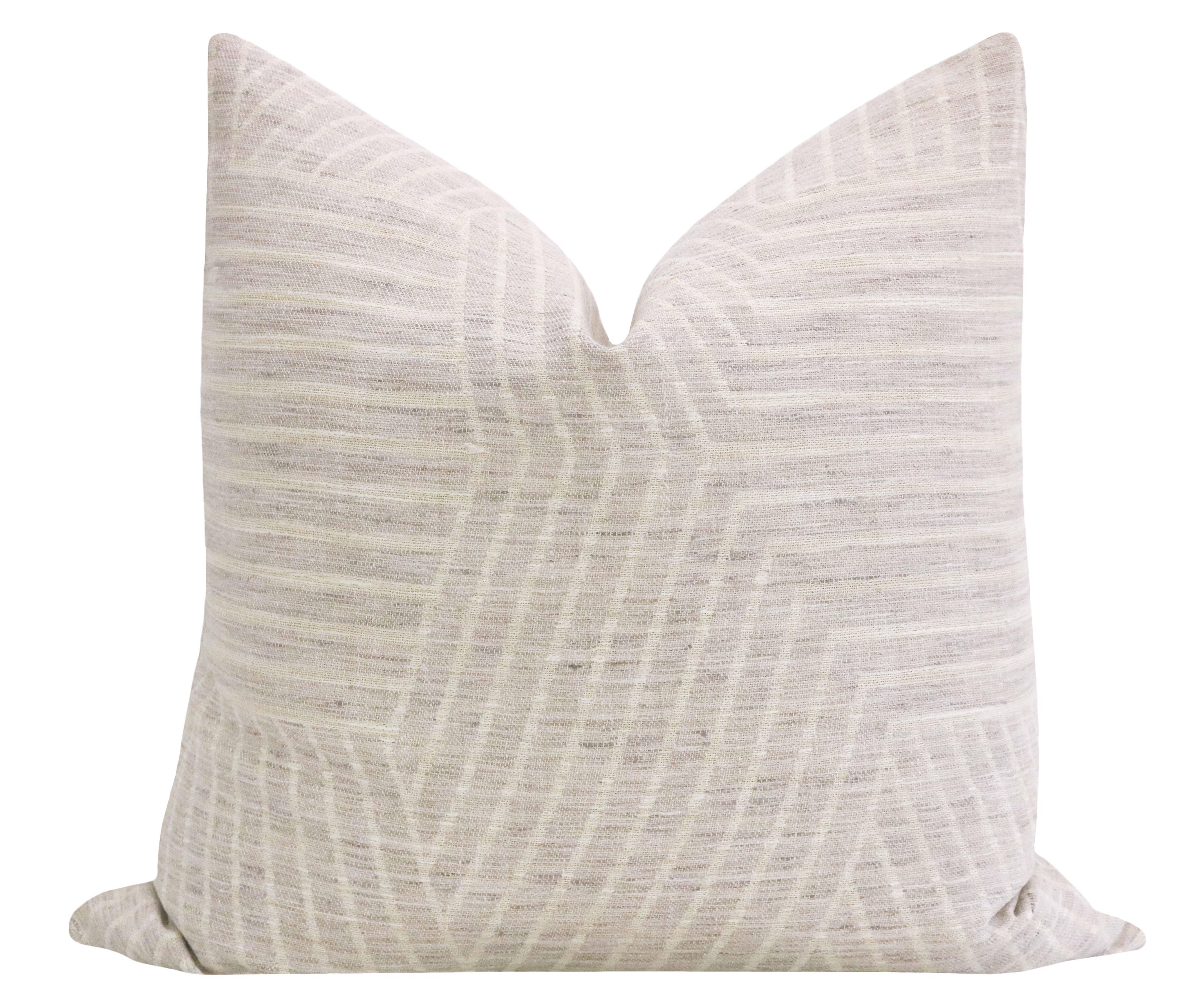 Labyrinth Linen Pillow Cover, Oyster, 18" x 18" - Little Design Company
