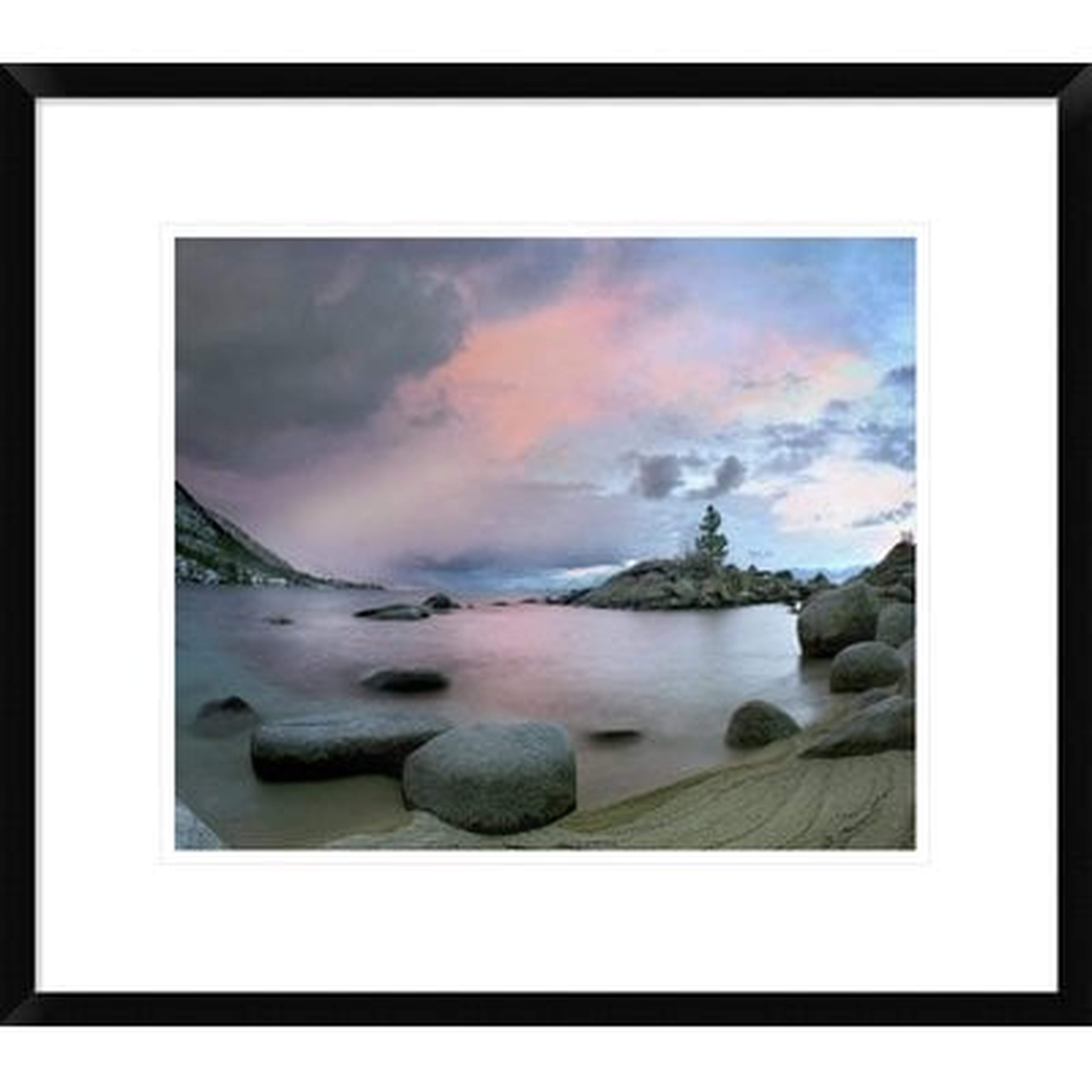 Hidden Beach at Sunset, Lake Tahoe, Nevada by Tim Fitzharris Framed Photographic Print - Wayfair