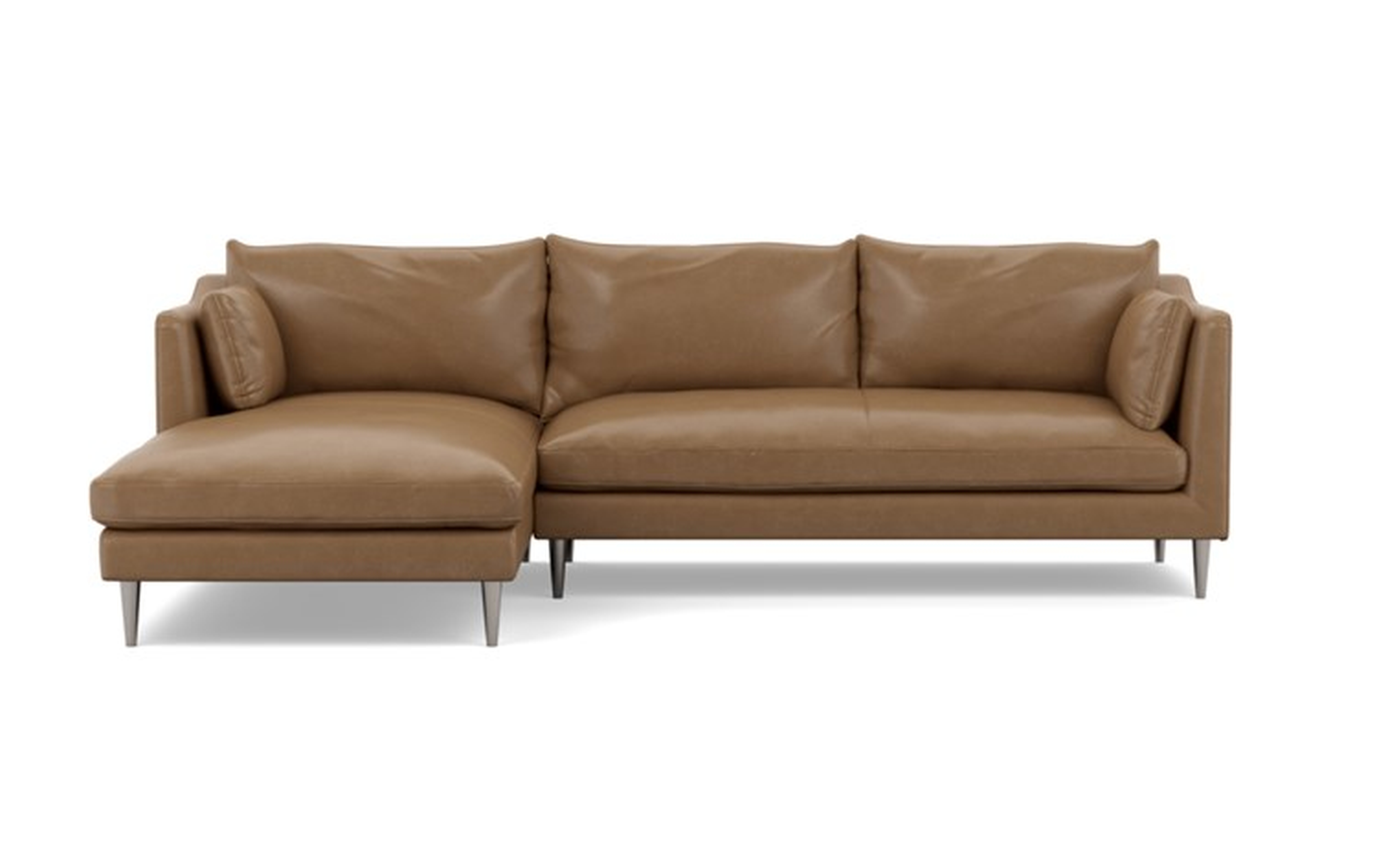 Caitlin Leather Left Chaise Sectional - Interior Define