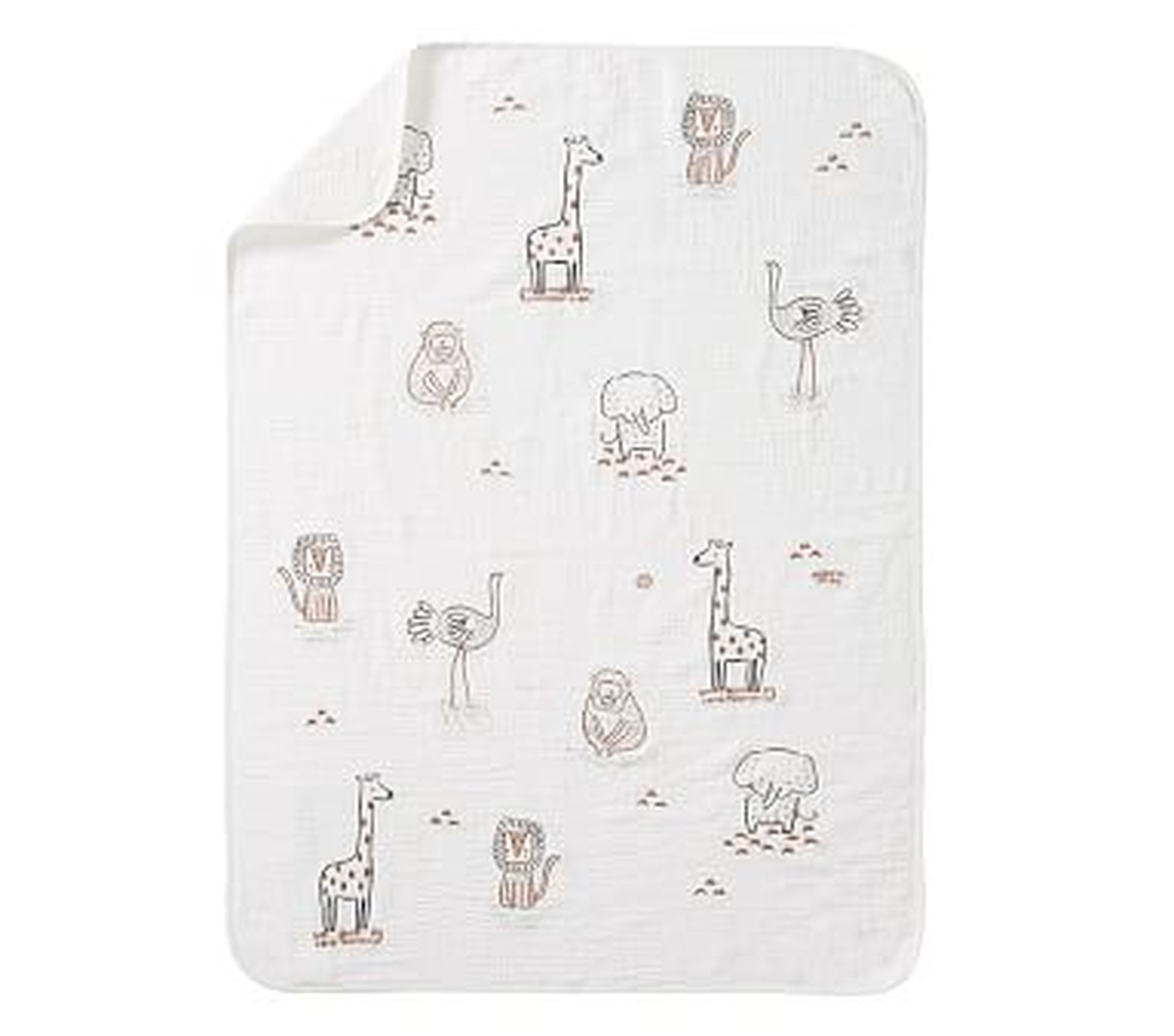 Rowan Muslin Baby Blanket, Stroller Blanket, Natural - Pottery Barn Kids
