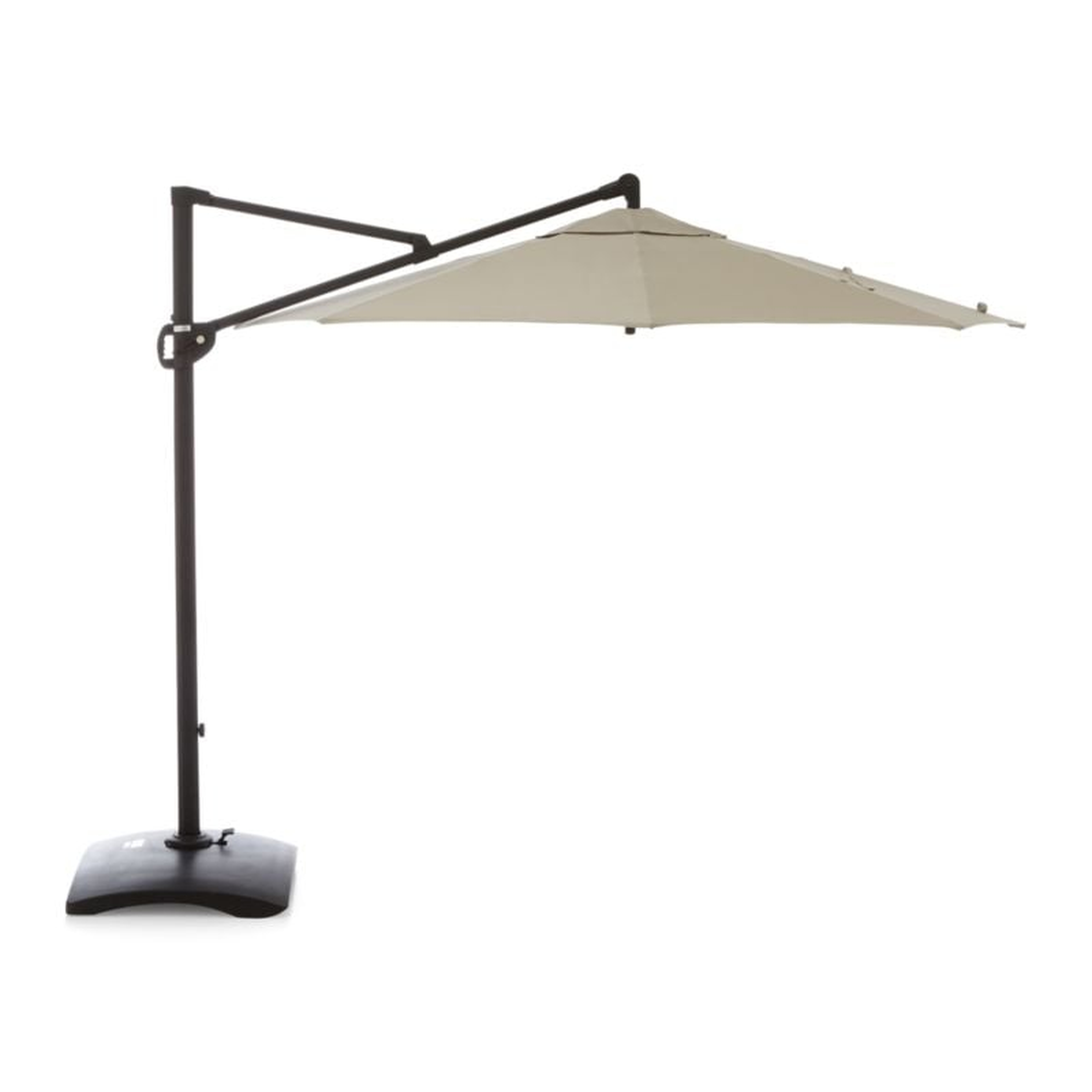 10' Round Cantilever Outdoor Patio Umbrella with Base - Crate and Barrel