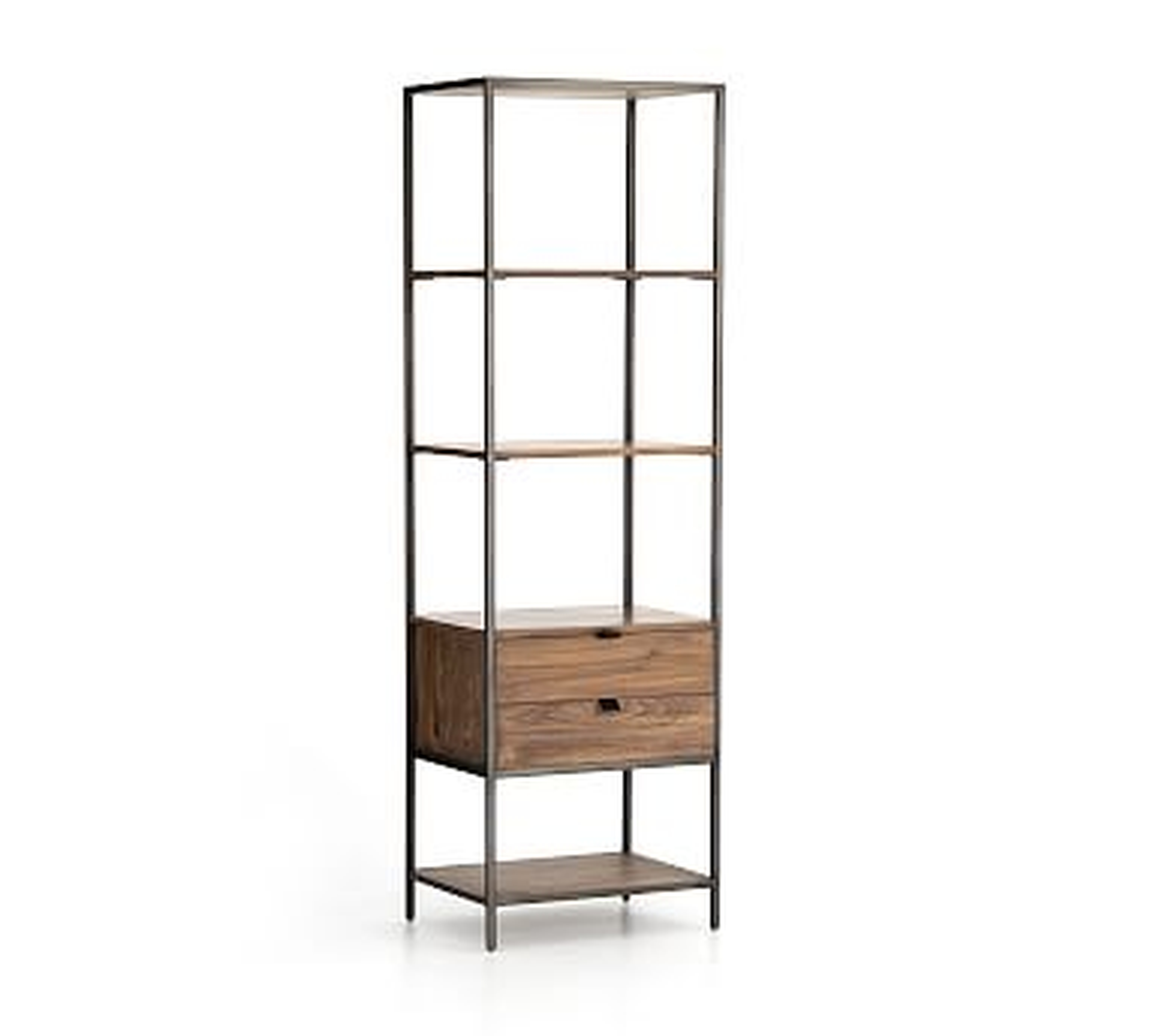 Graham Etagere Bookcase with Drawer, Auburn, 24"L x 78.5"H - Pottery Barn