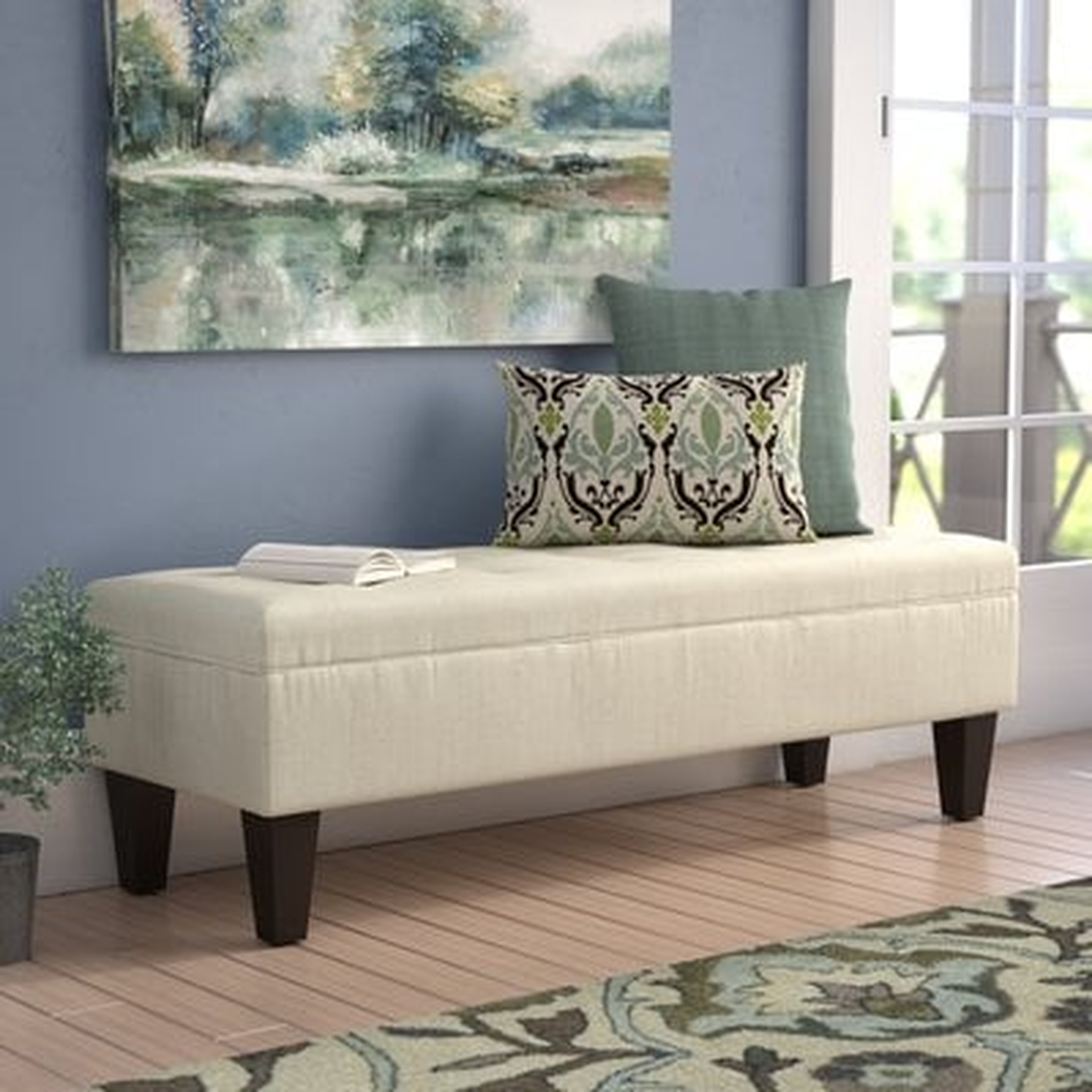 Potrero Upholstered Flip top Storage Bench - Wayfair