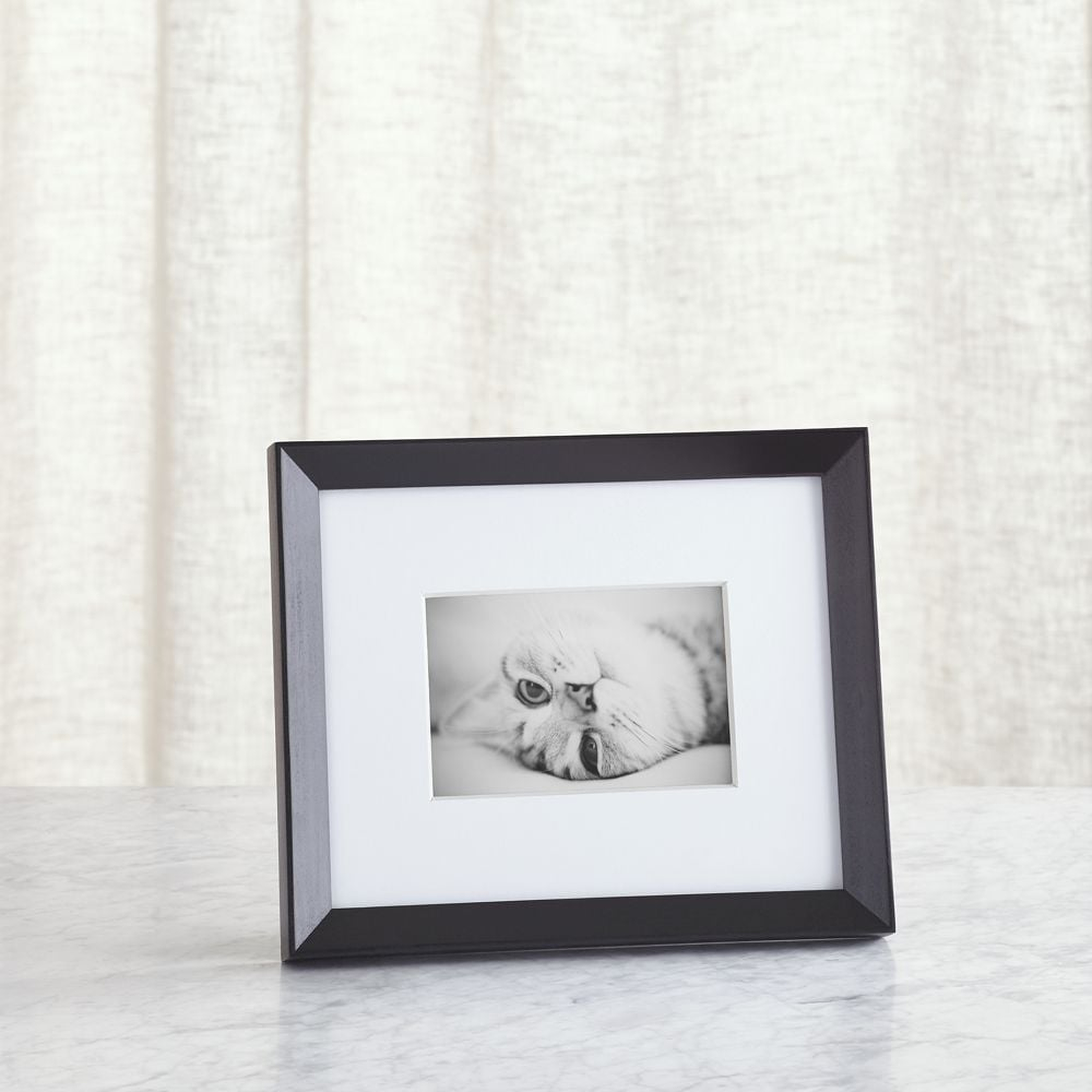 Icon Wood 4x6 Black Picture Frame - Crate and Barrel