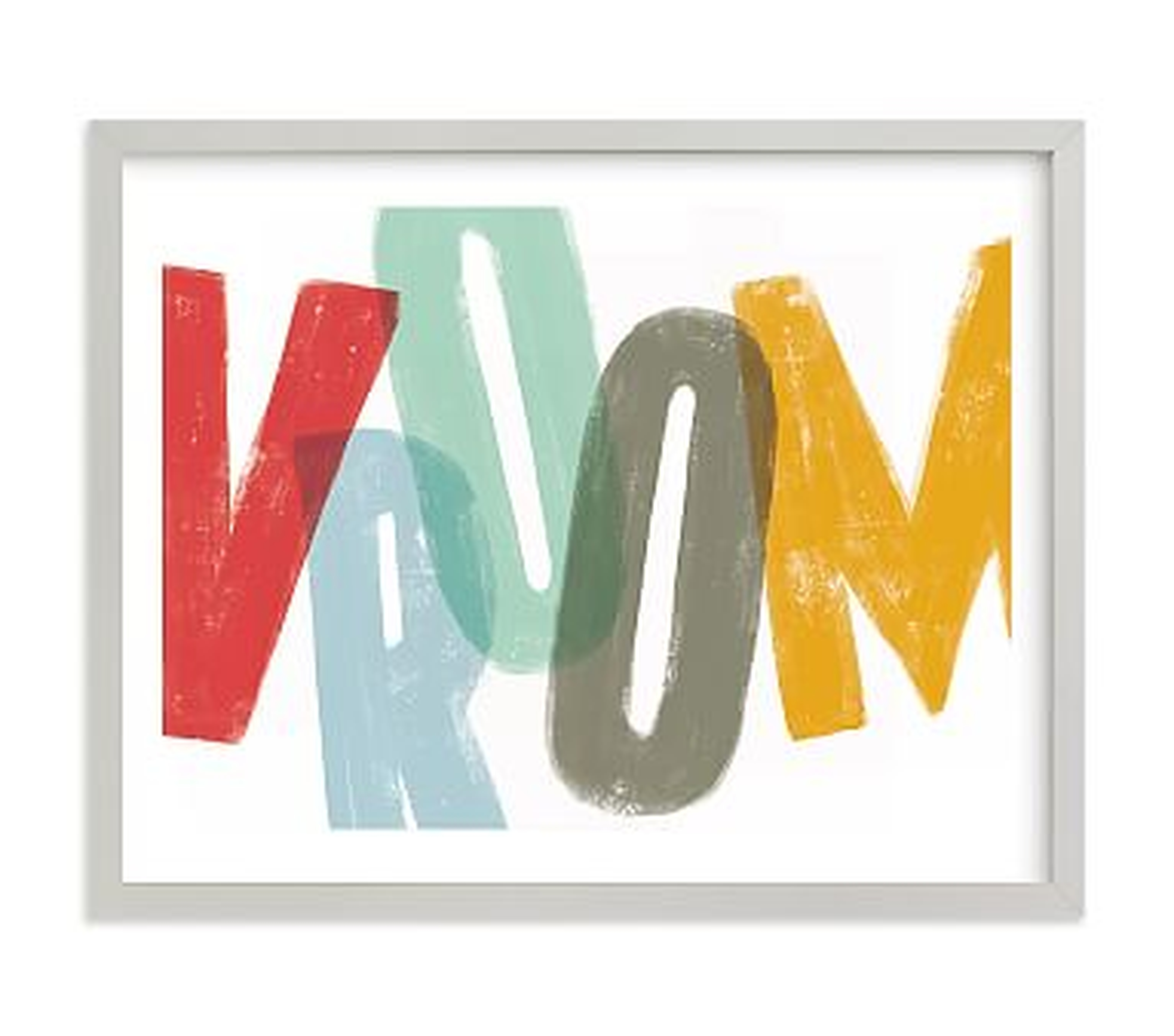 Vroom Wall Art by Minted(R), 14x11, Gray - Pottery Barn Kids