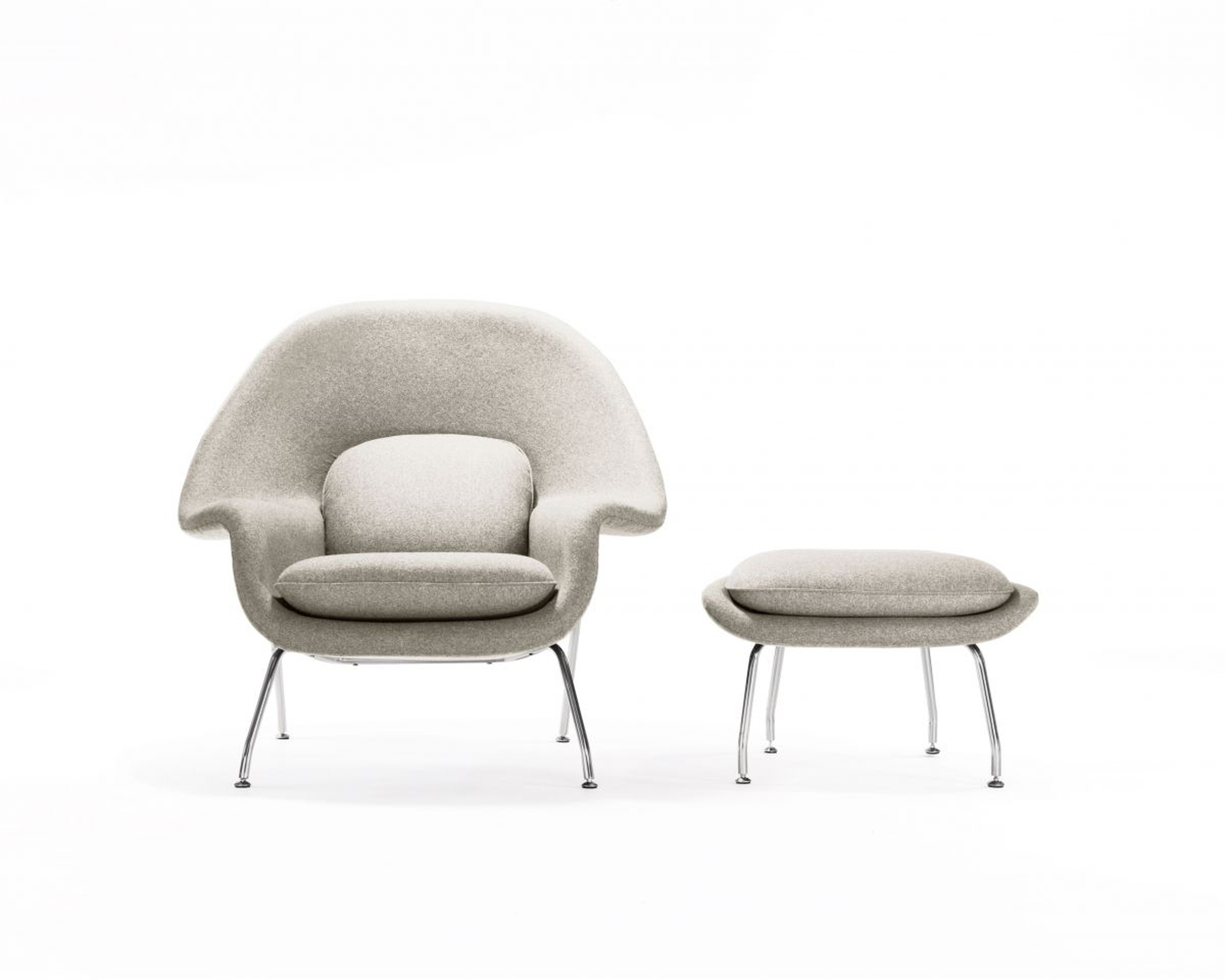 Womb Chair And Ottoman - Smoky Quartz - Rove Concepts
