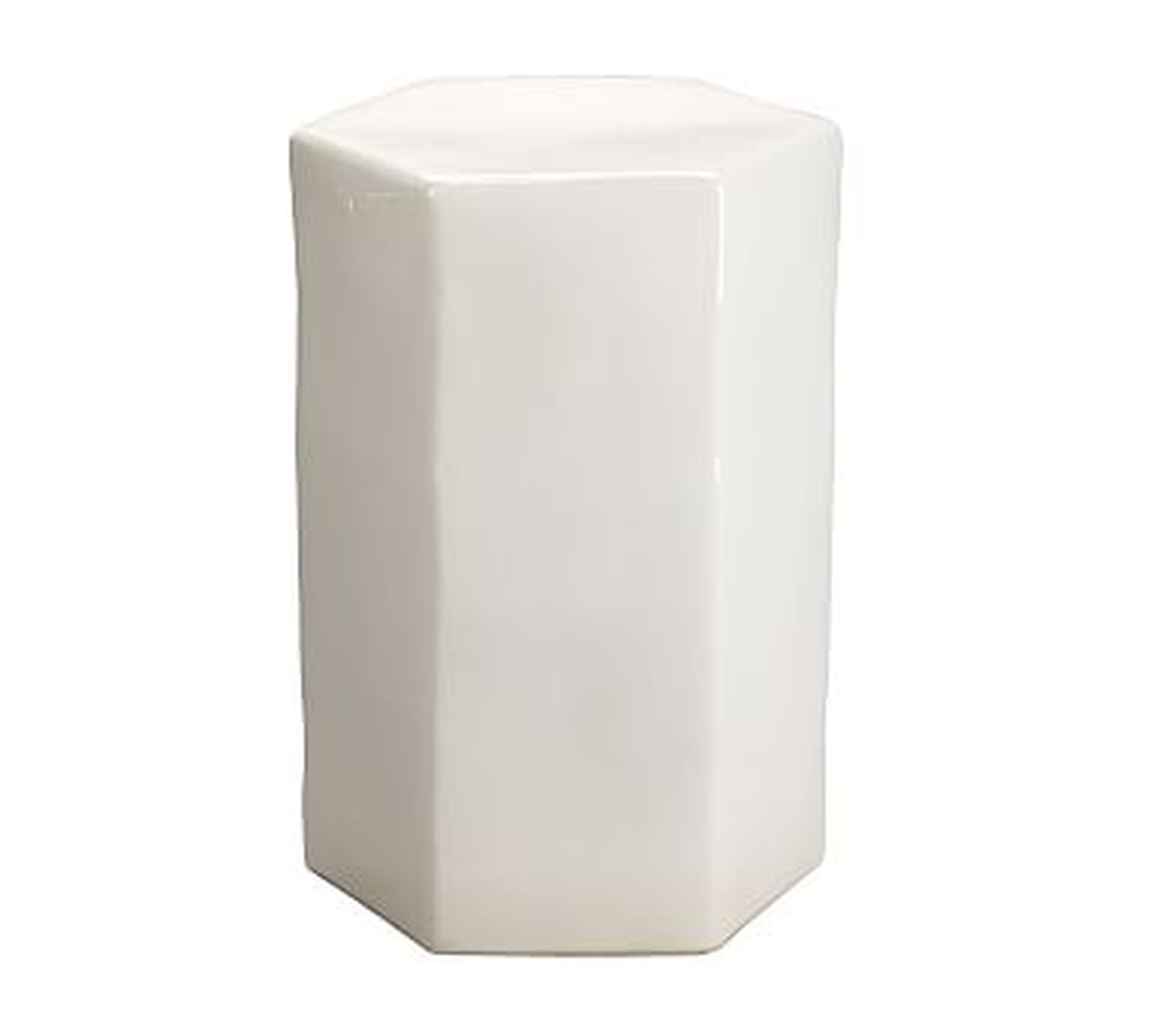 Croft Ceramic Side Table, White, large - Pottery Barn