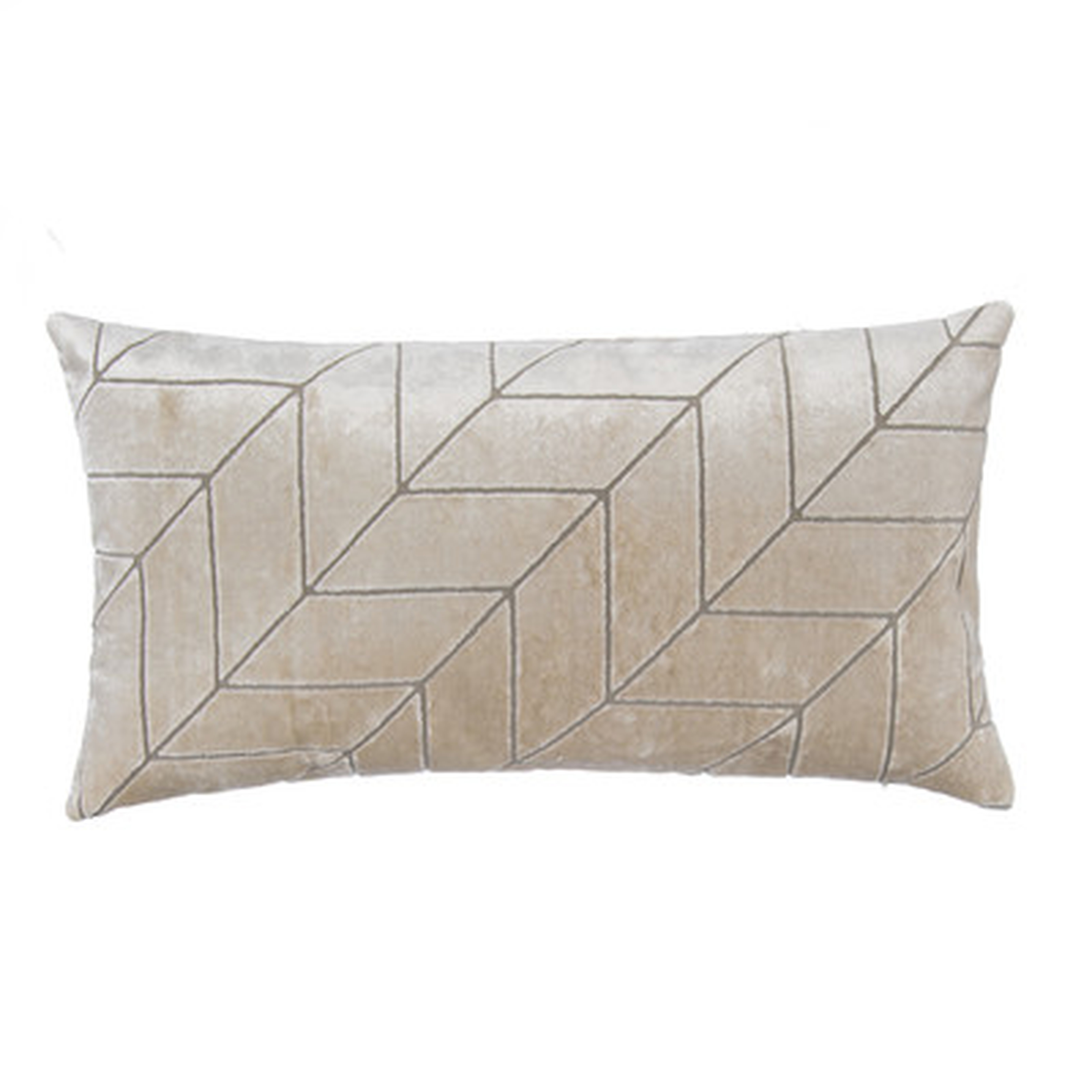 Cut Velvet Chevron Lumbar Pillow - Wayfair