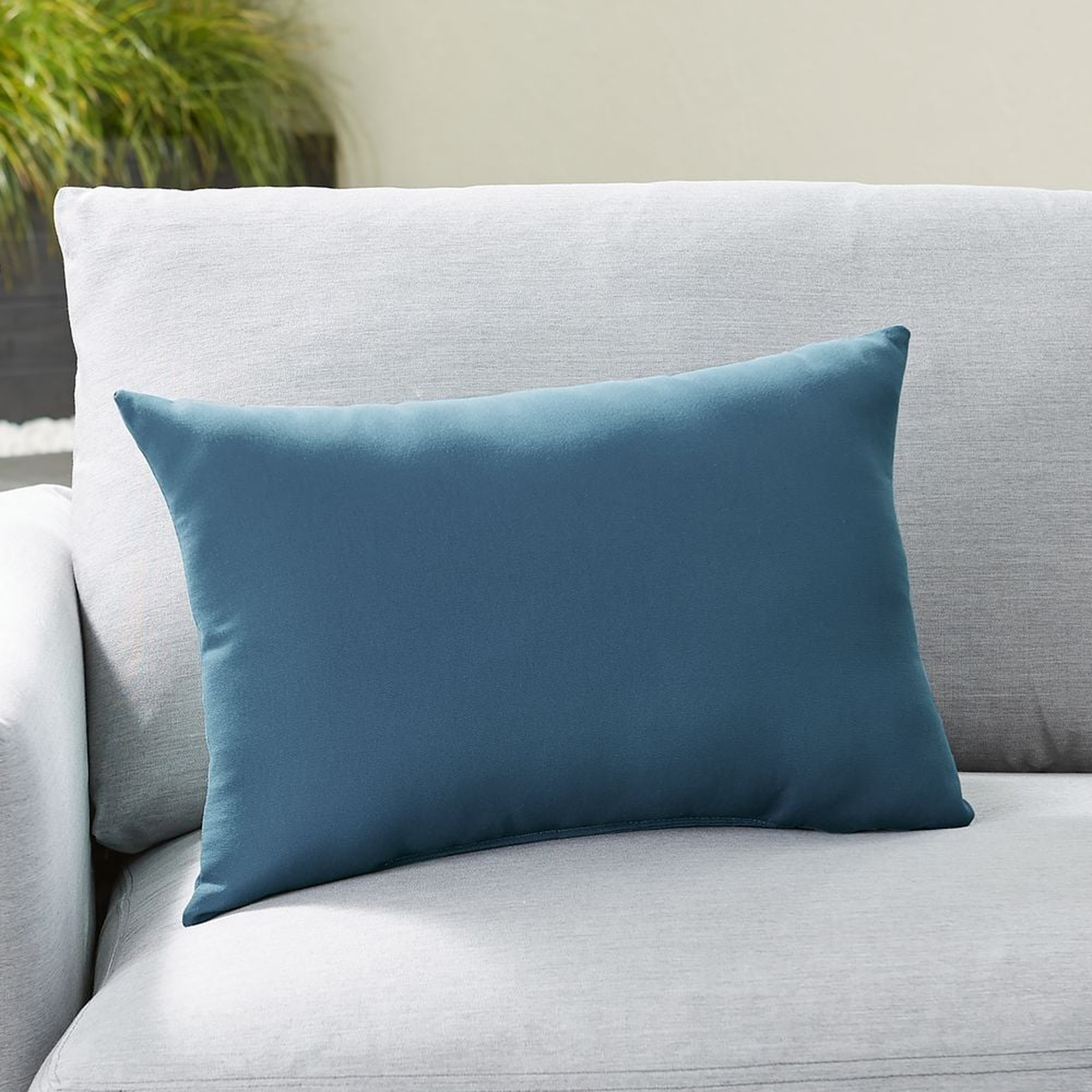 Sunbrella ® 20"x13" Sapphire Outdoor Lumbar Pillow - Crate and Barrel