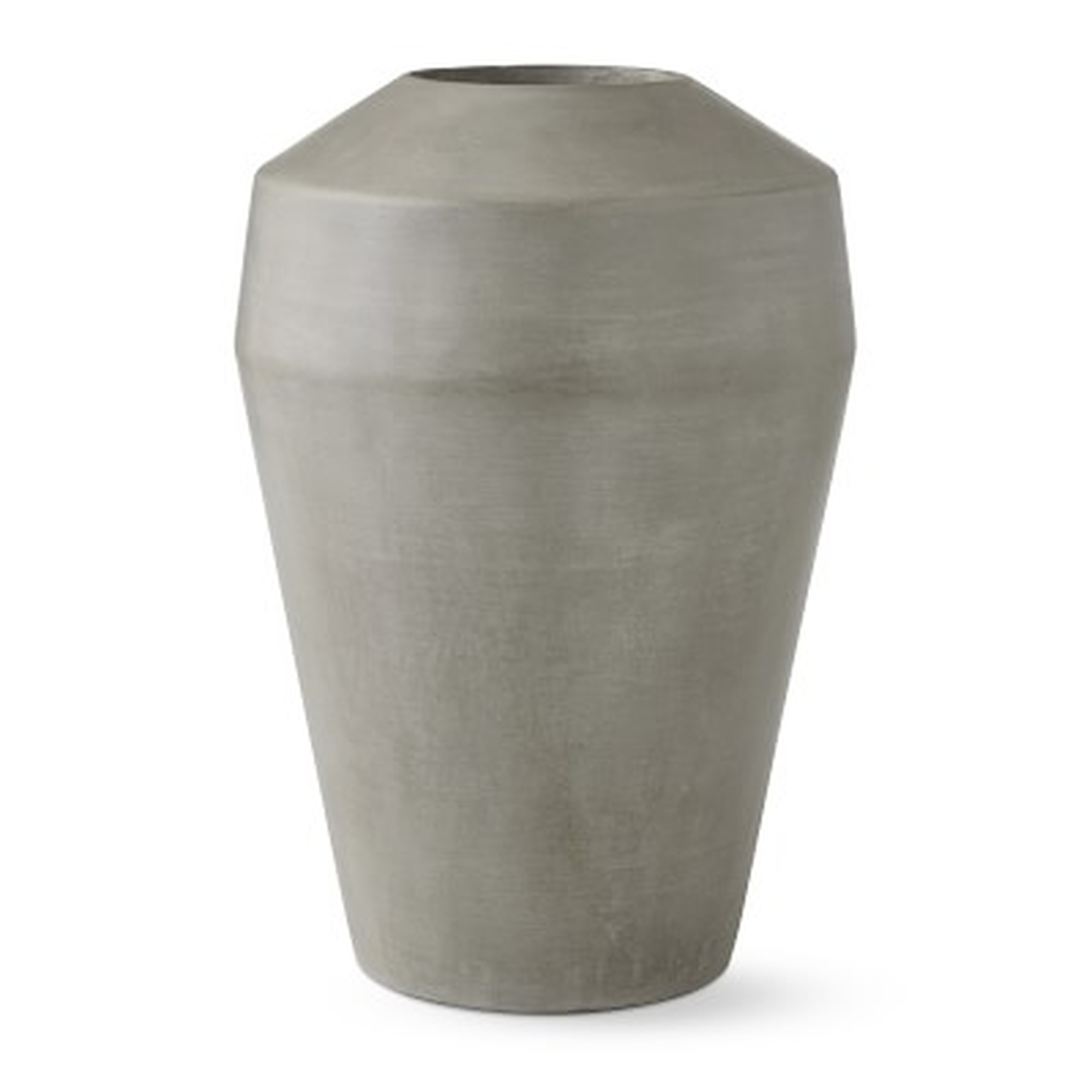 Beveled Concrete Vase, Large - Williams Sonoma