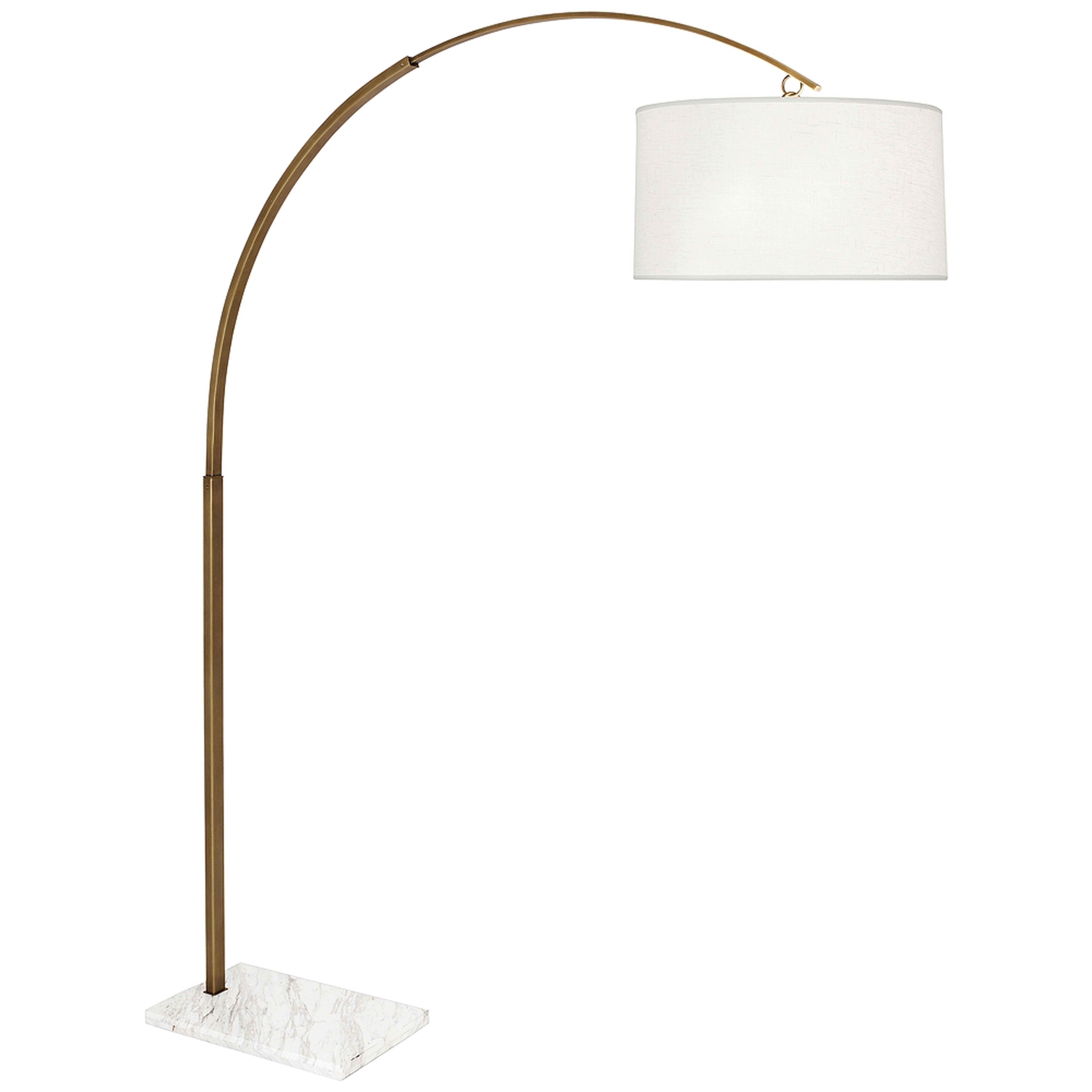 Robert Abbey Archer Large Warm Brass Arc Floor Lamp - Style # 41C73 - Lamps Plus