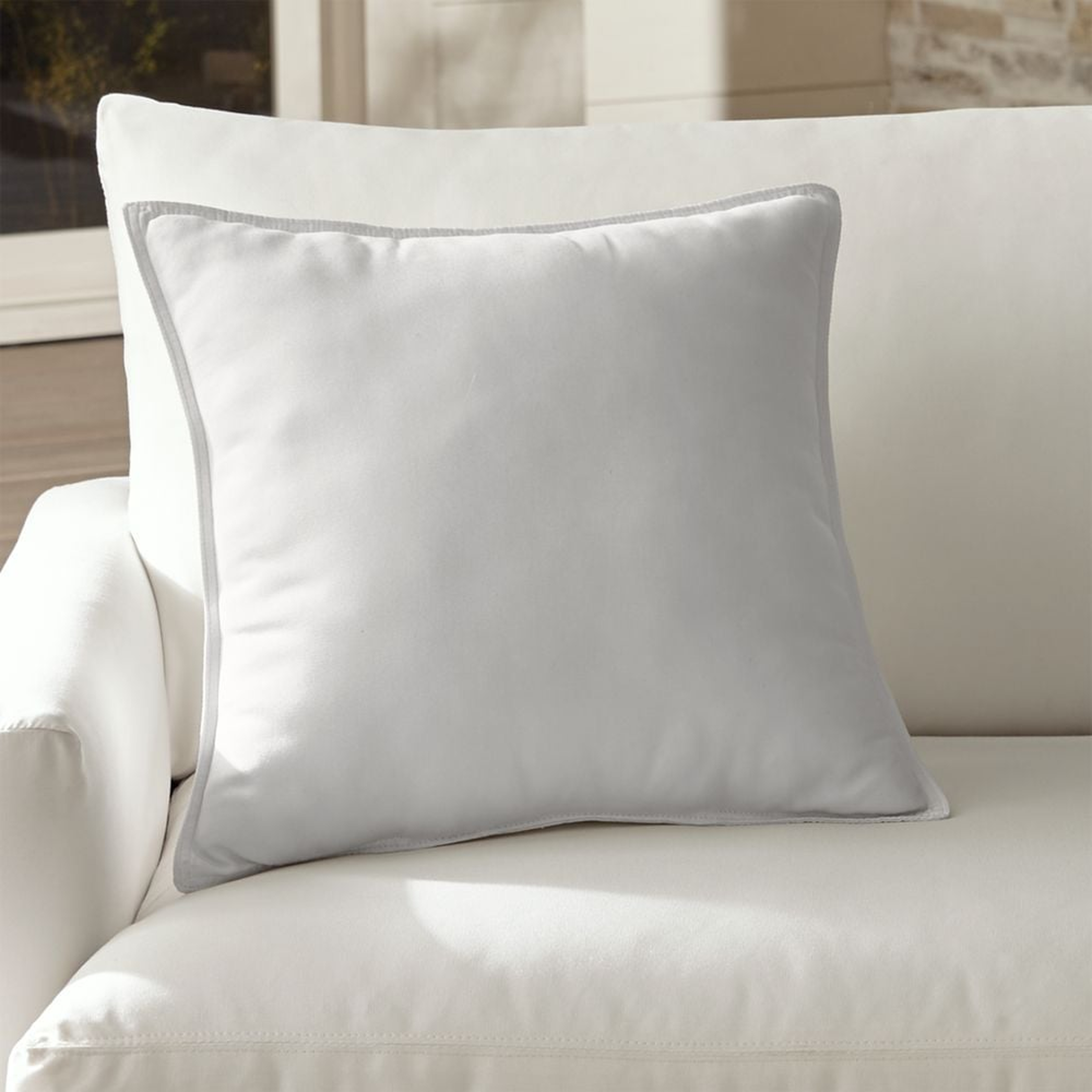 Sunbrella ® White Sand 20"x20" Outdoor Pillow - Crate and Barrel