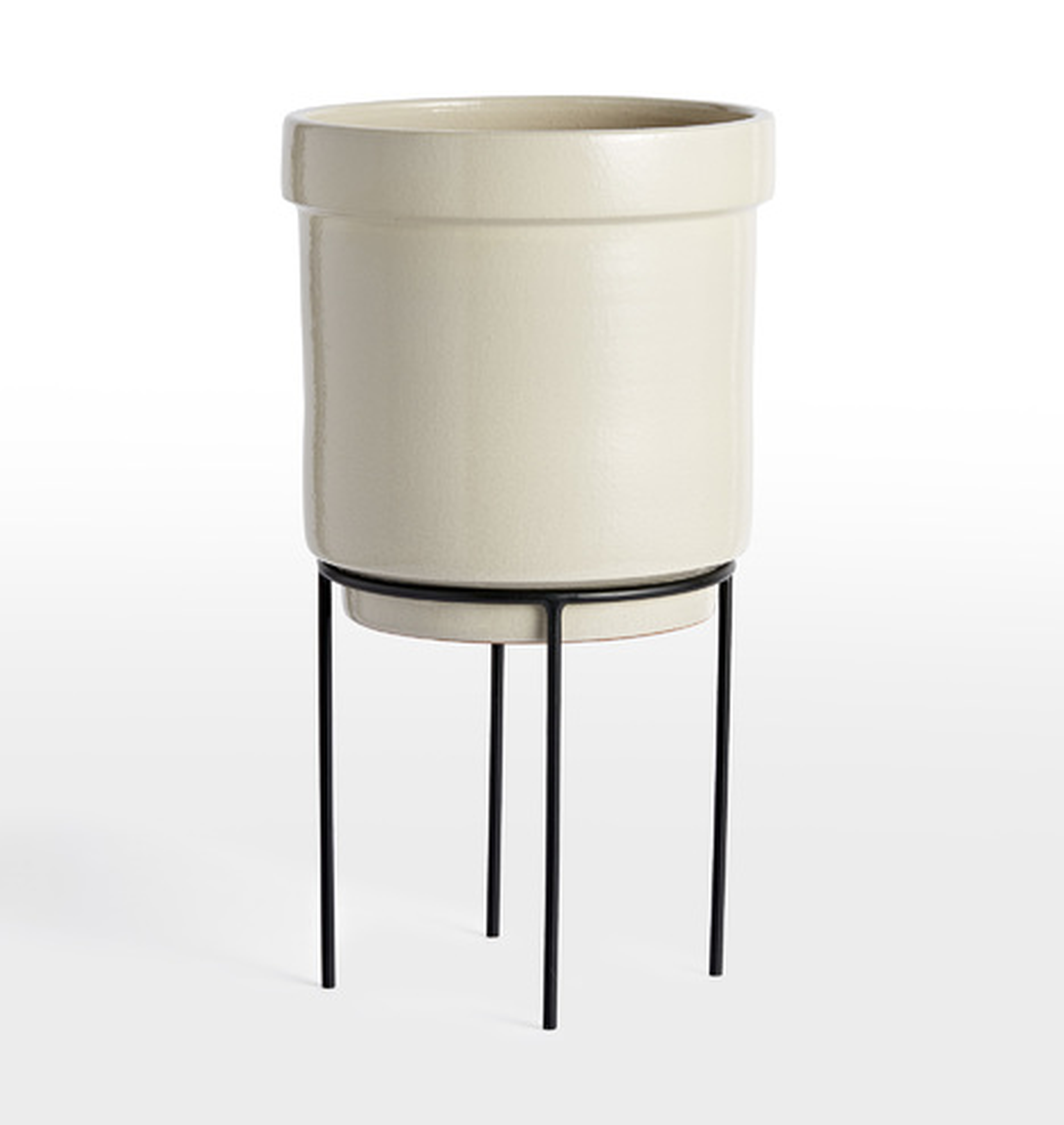 Brice Large with Tall Modern Metal Plant Stand - Rejuvenation