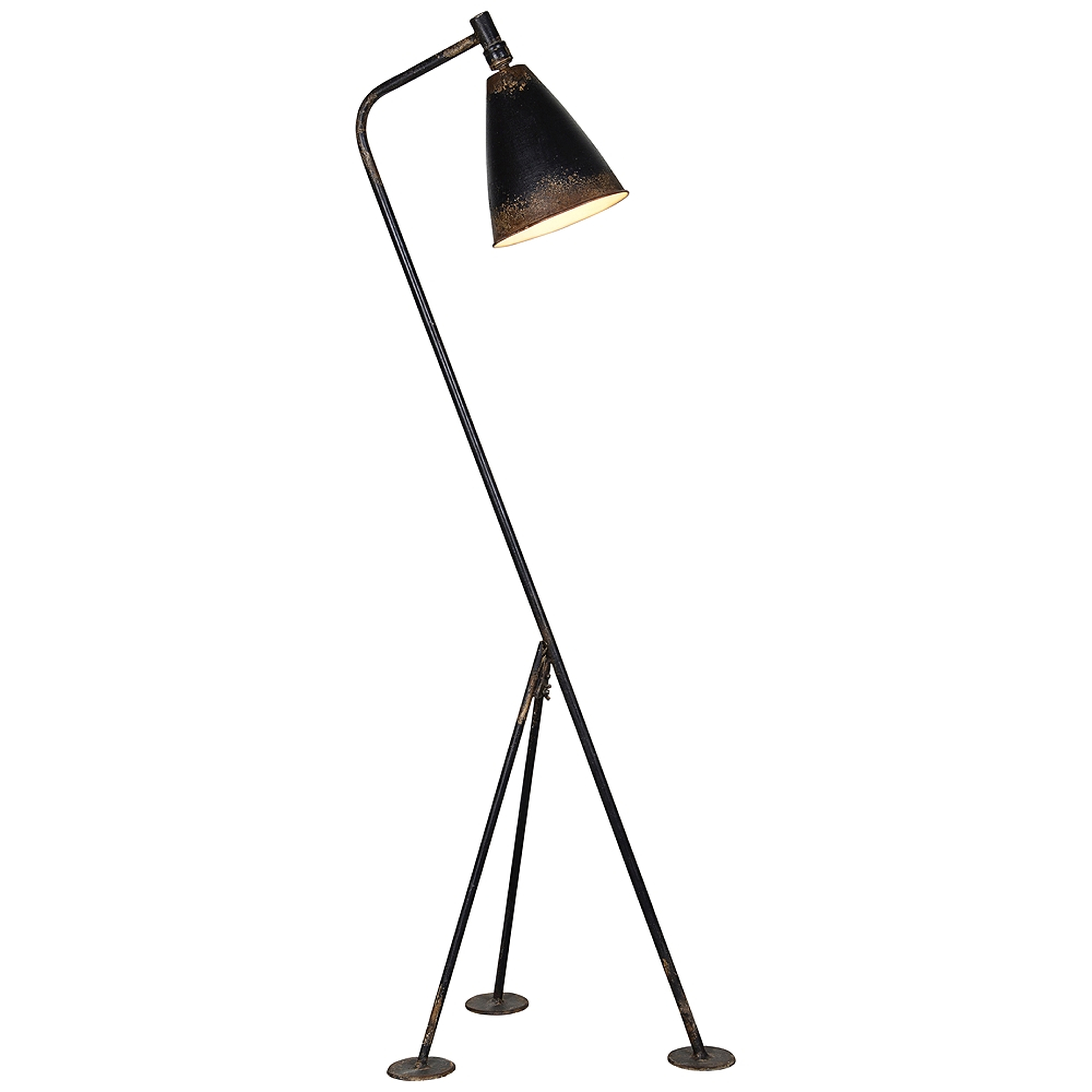 Forty West Jennings Rustic Black Tripod Floor Lamp - Style # 69X84 - Lamps Plus