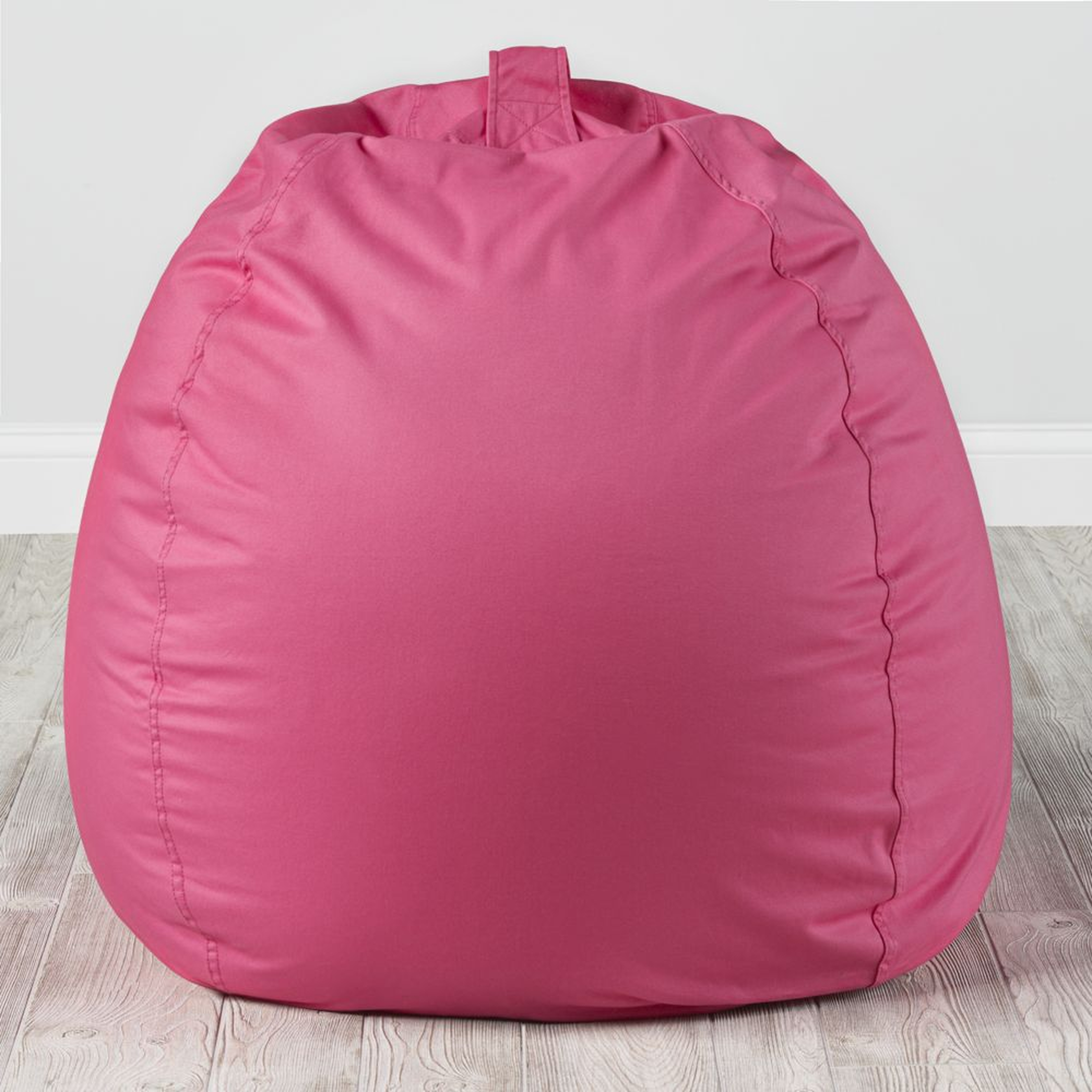 Large Dark Pink Bean Bag Chair - Crate and Barrel