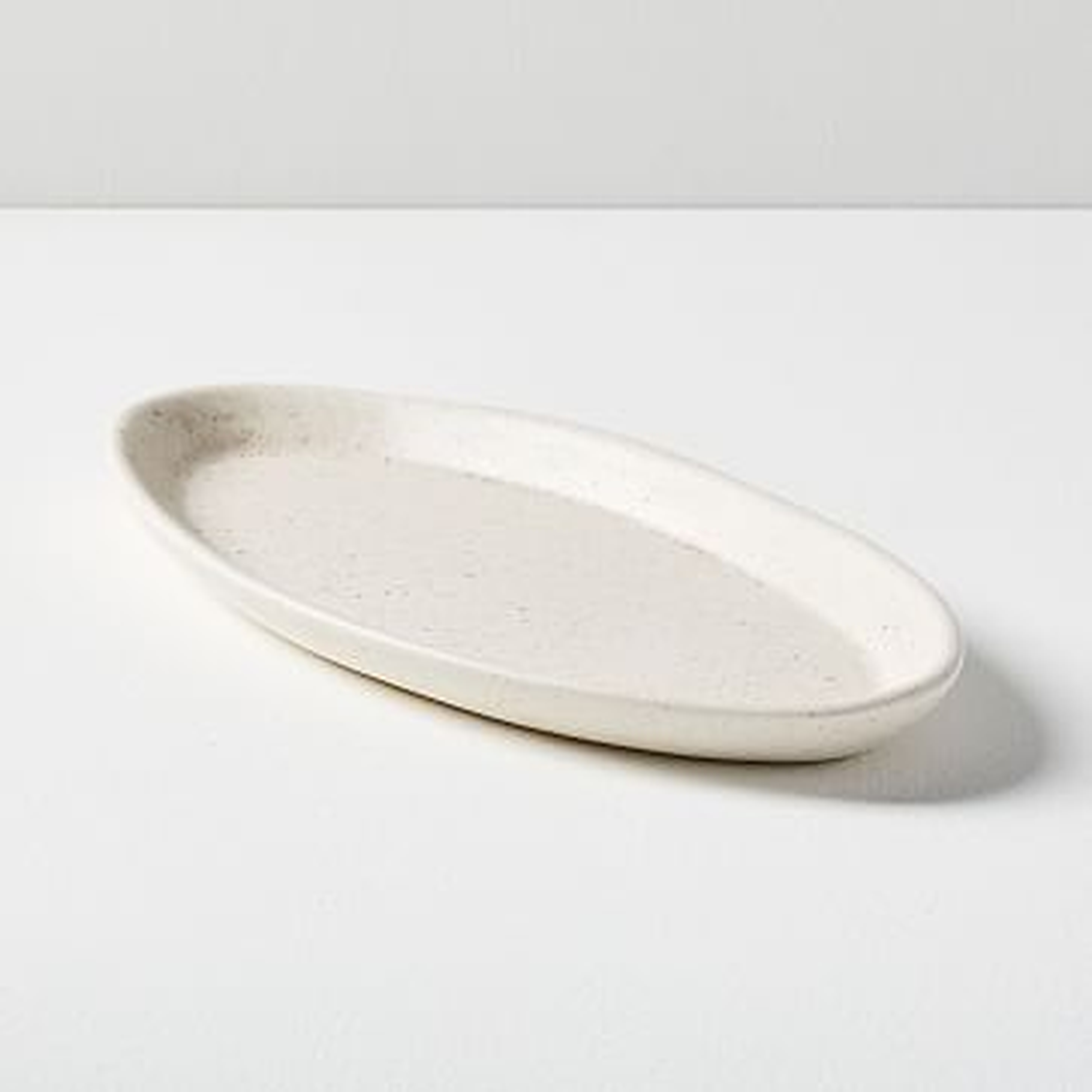 Paper + Clay Oval Catchall, Speckled Cream - West Elm