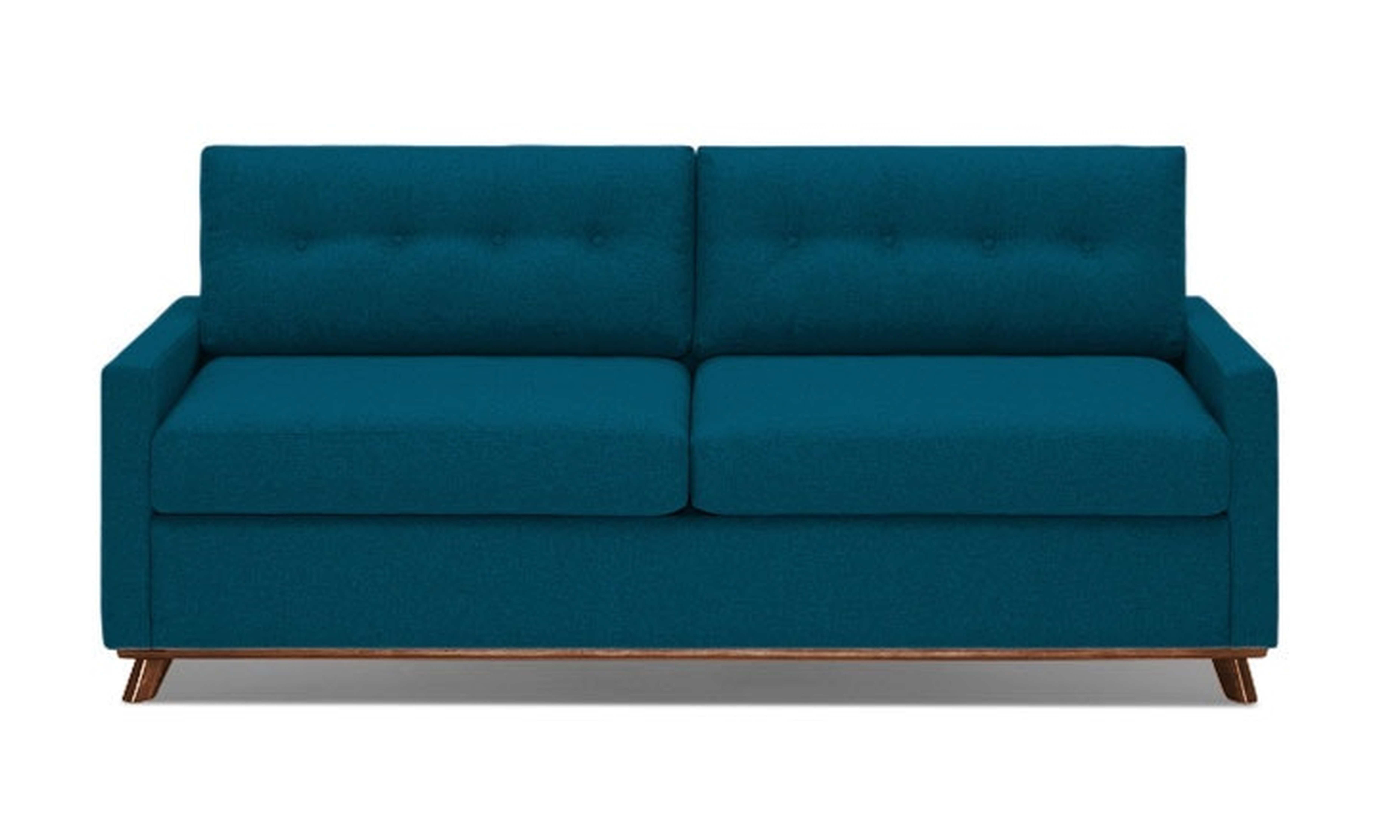 Blue Hopson Mid Century Modern Sleeper Sofa - Key Largo Zenith Teal - Medium - Joybird