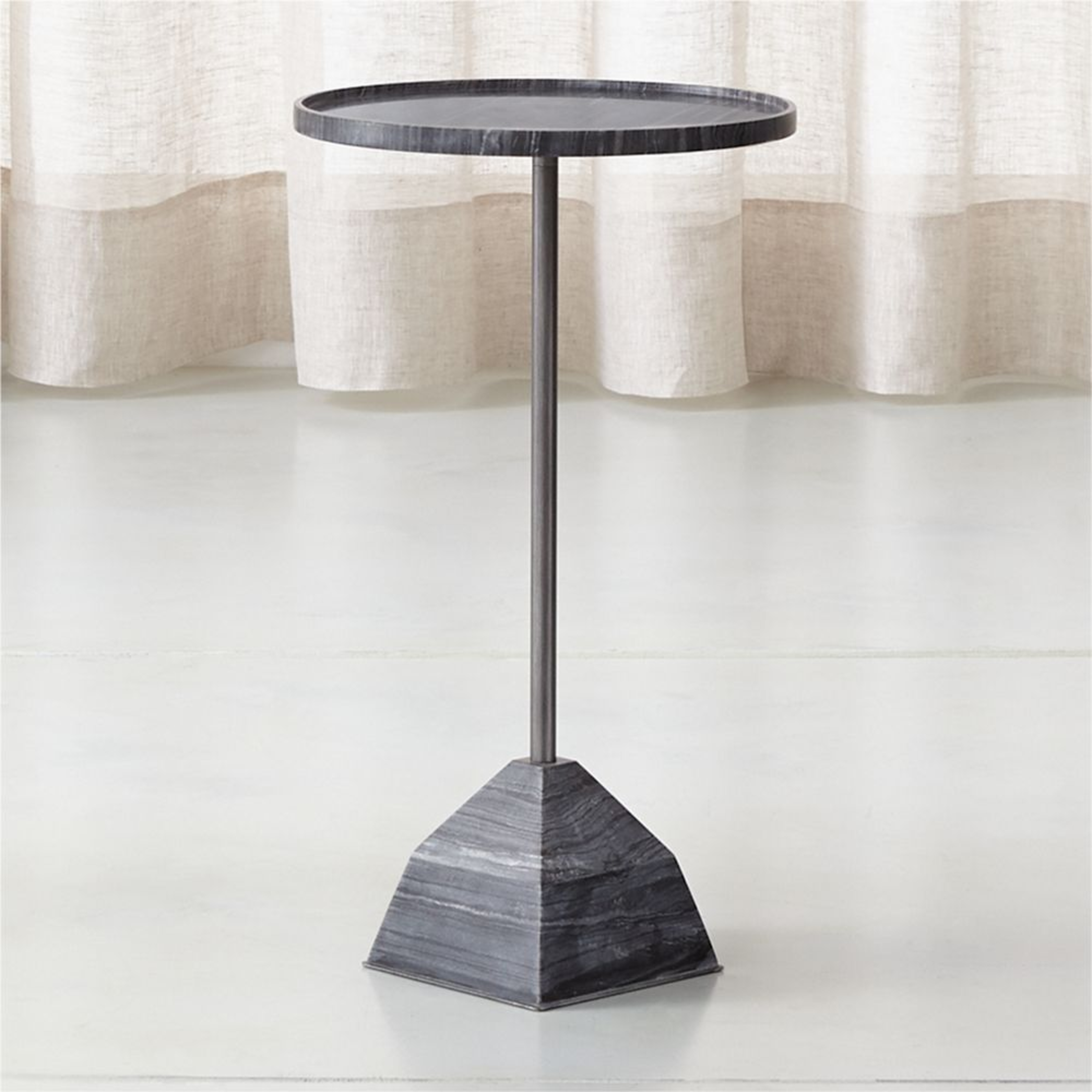 Prost Medium Marble Round Drink Table - Crate and Barrel