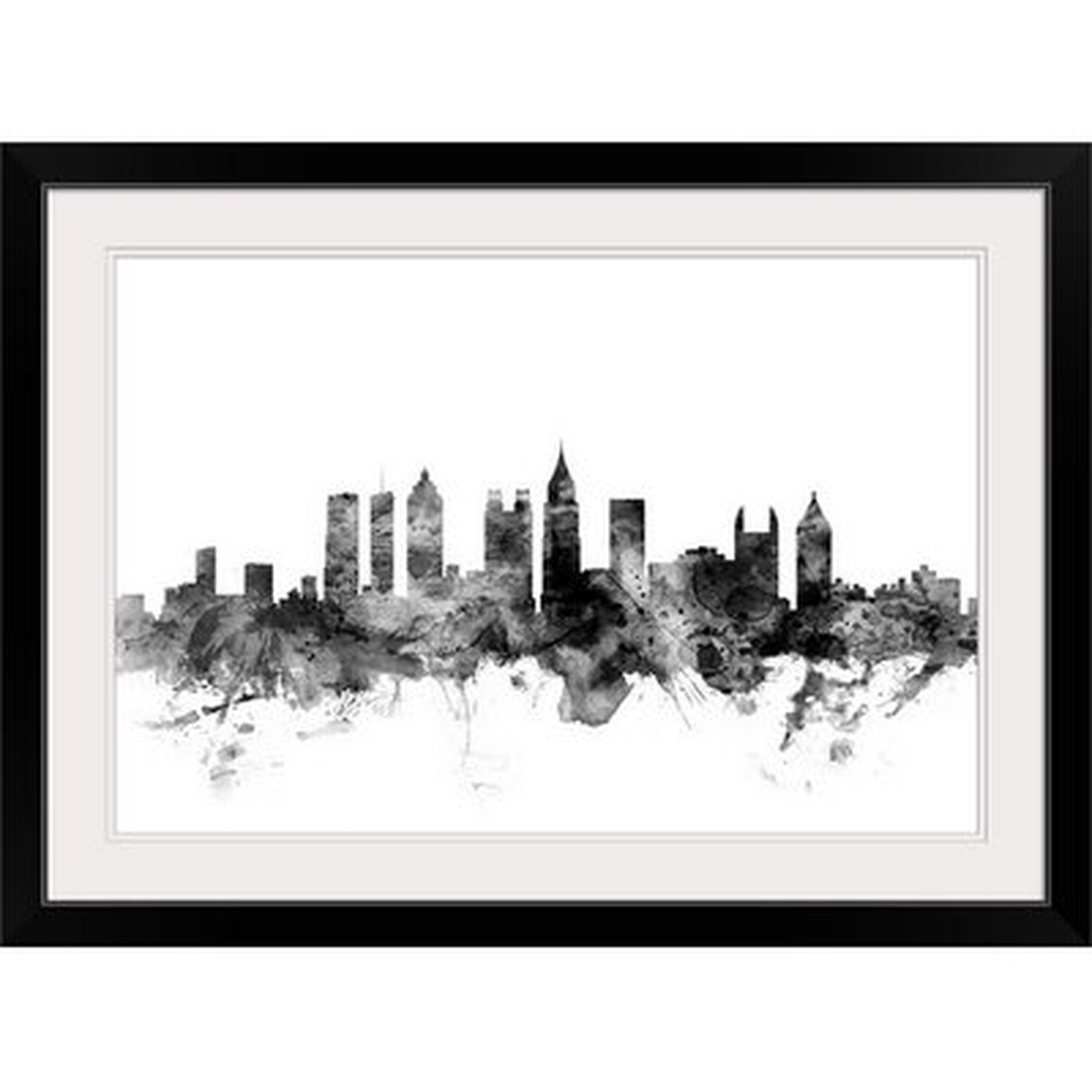 'Atlanta Georgia Skyline' by Michael Tompsett Graphic Art Print - Wayfair