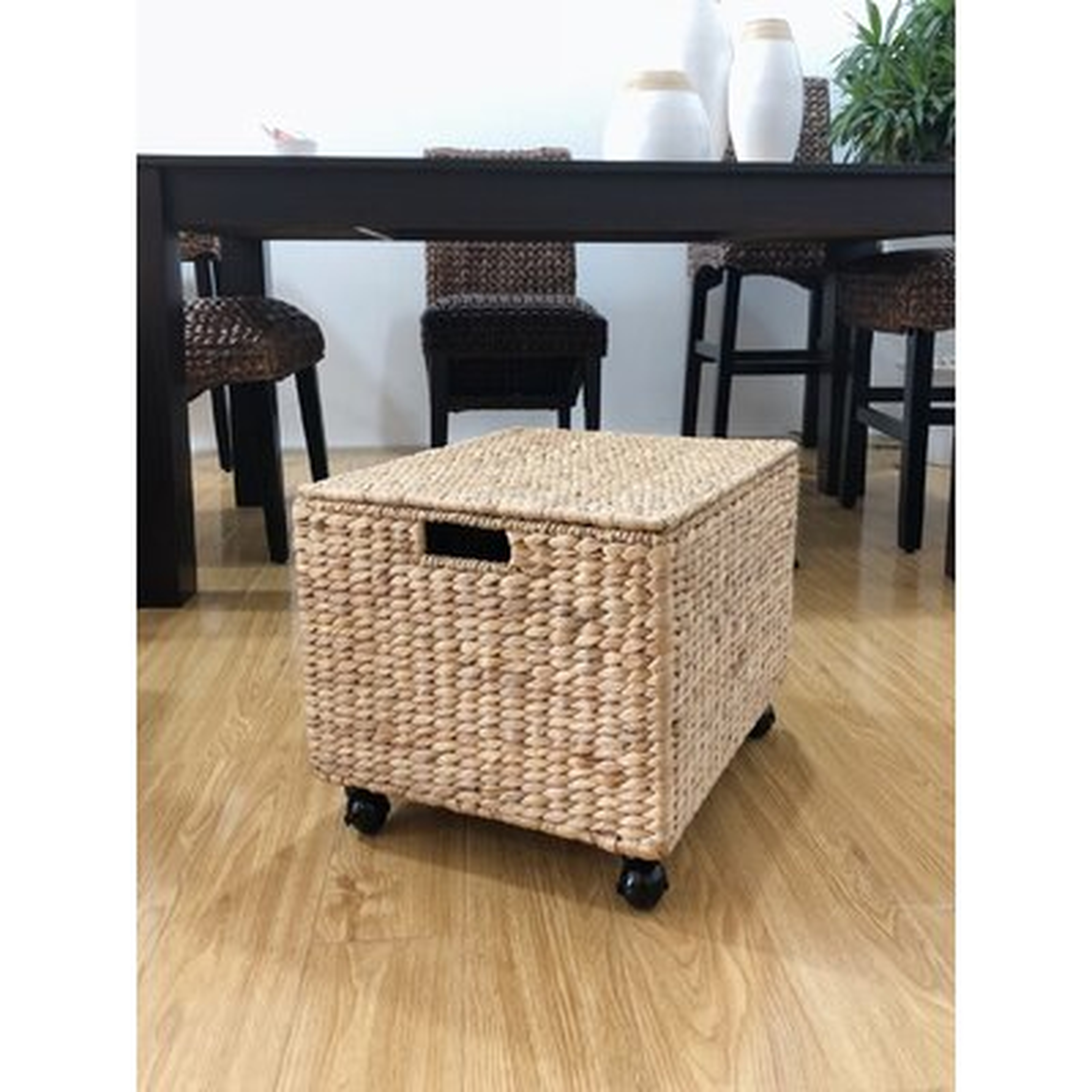 Rolling Seagrass Filing Cabinet - Wayfair
