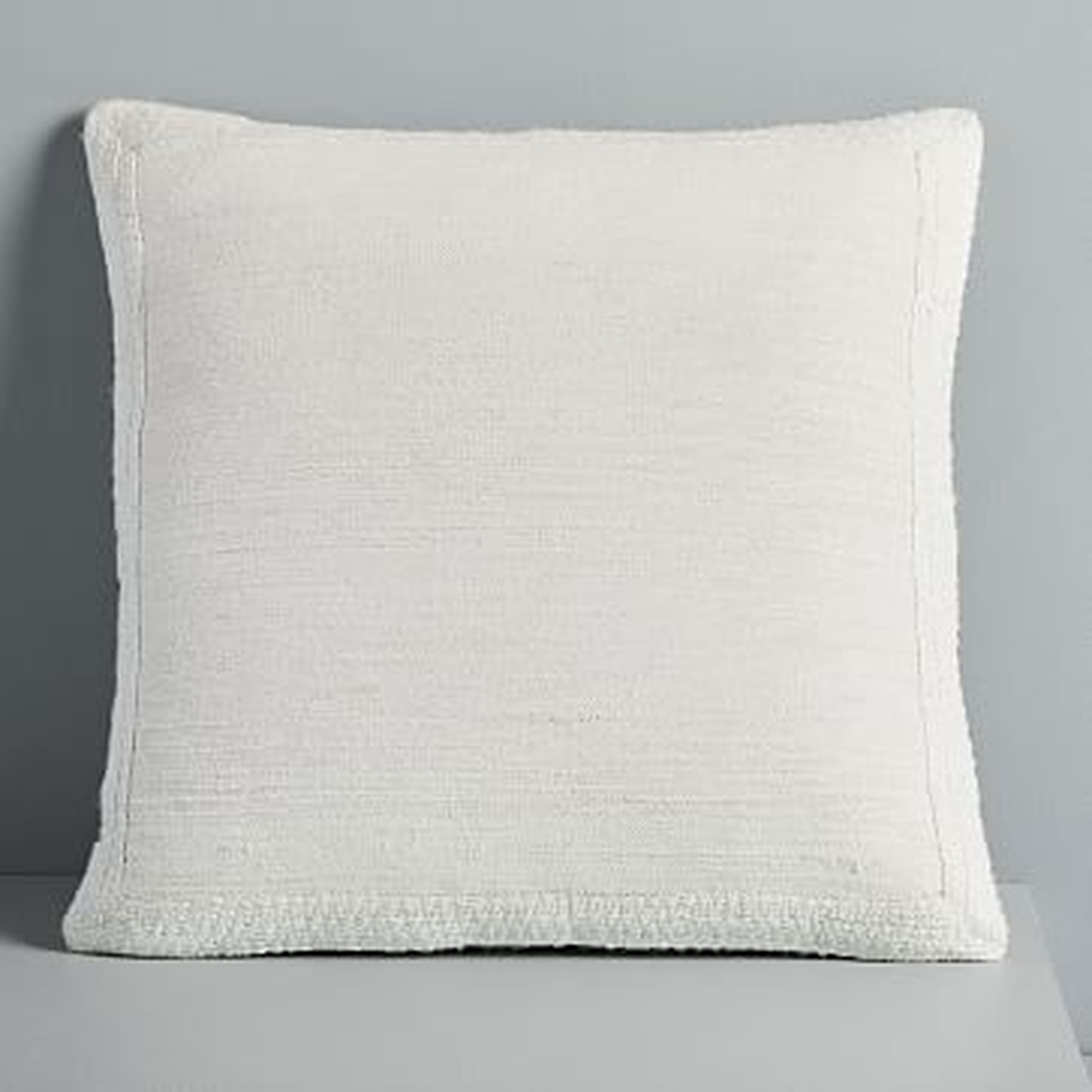 Textured Border Pillow Cover, Stone White, 20"x20" - West Elm