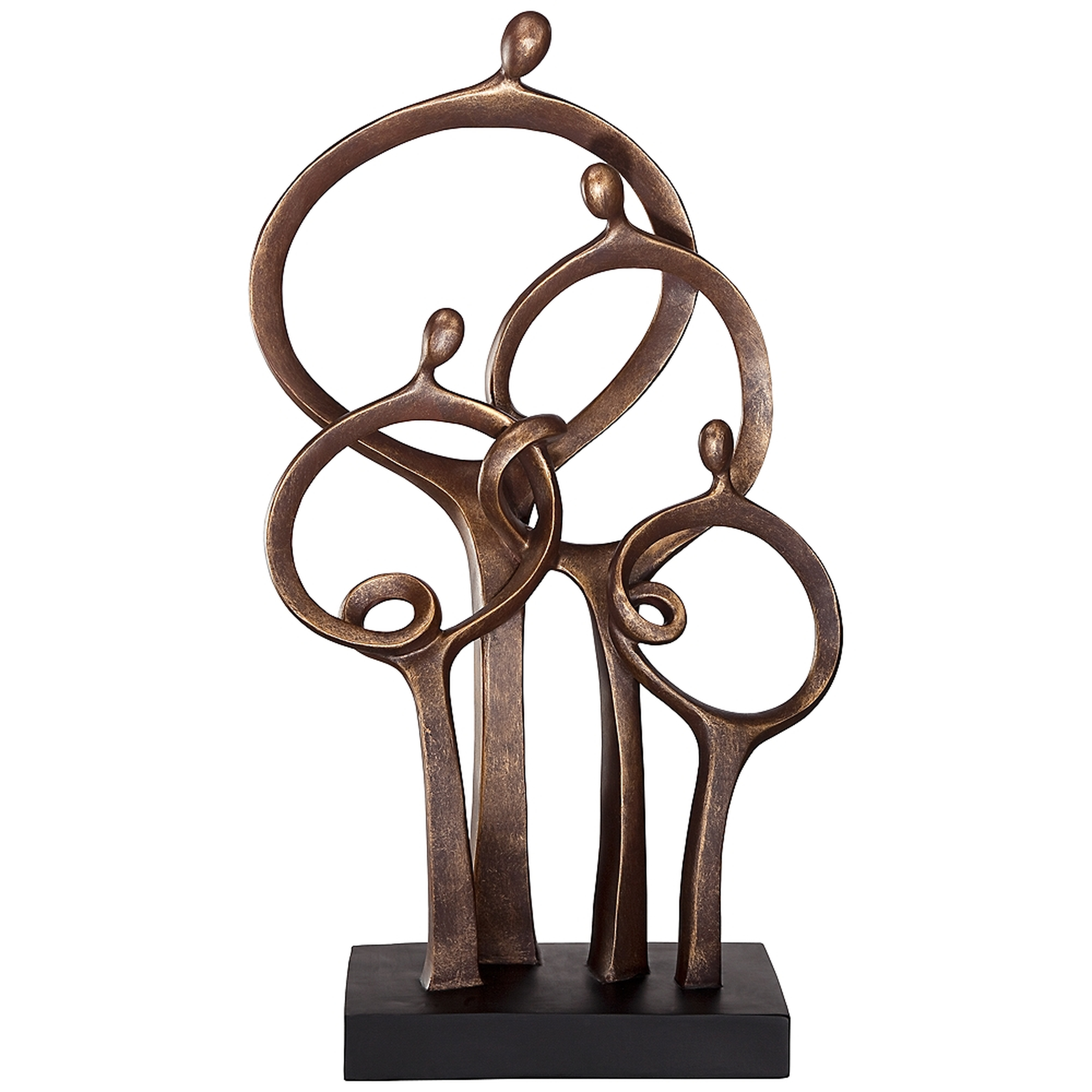 Abstract Family 19 1/4" High Bronze Sculpture - Style # 3Y703 - Lamps Plus