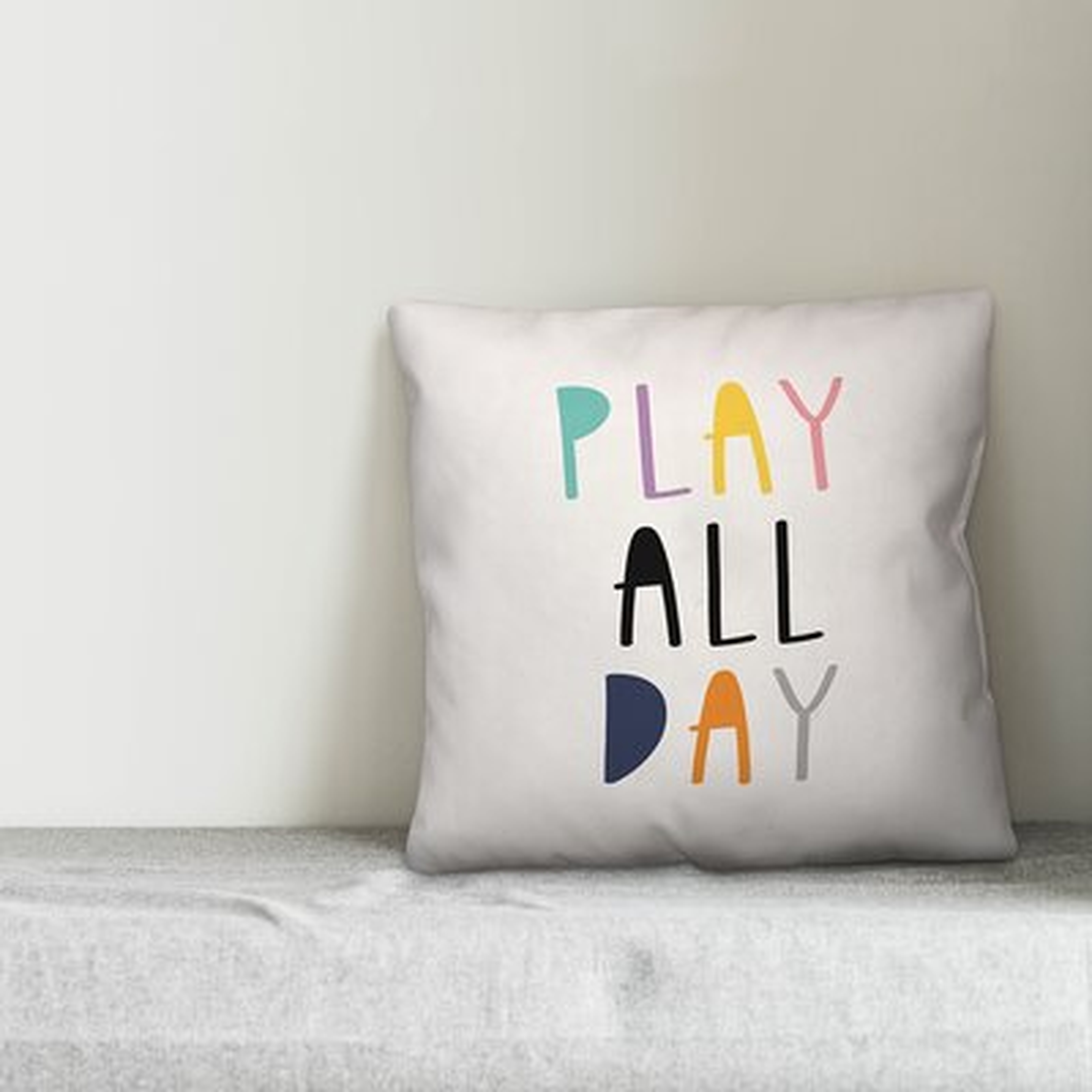 Stacie Play All Day Throw Pillow - Wayfair