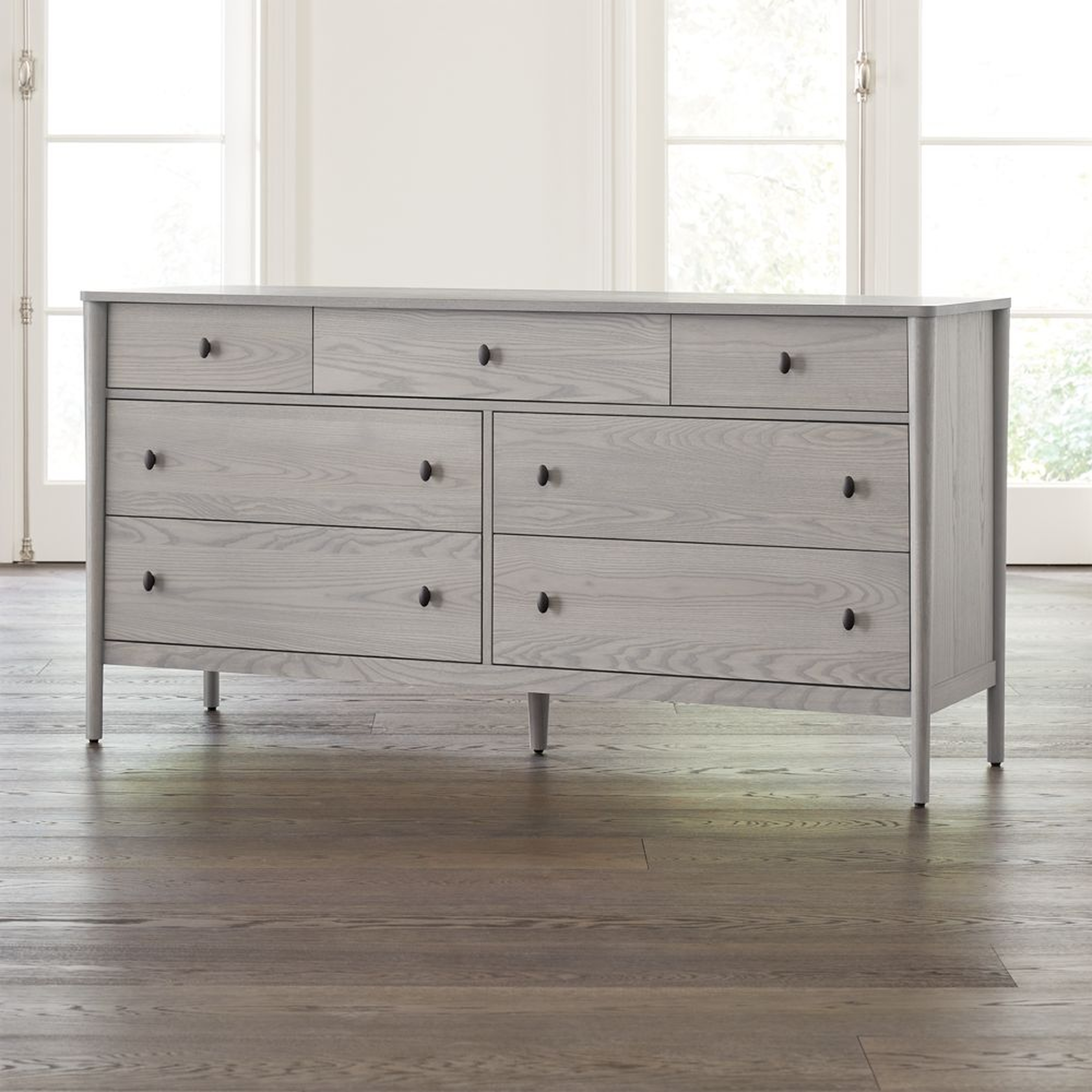 Gia Dove Ash 7-Drawer Dresser - Crate and Barrel