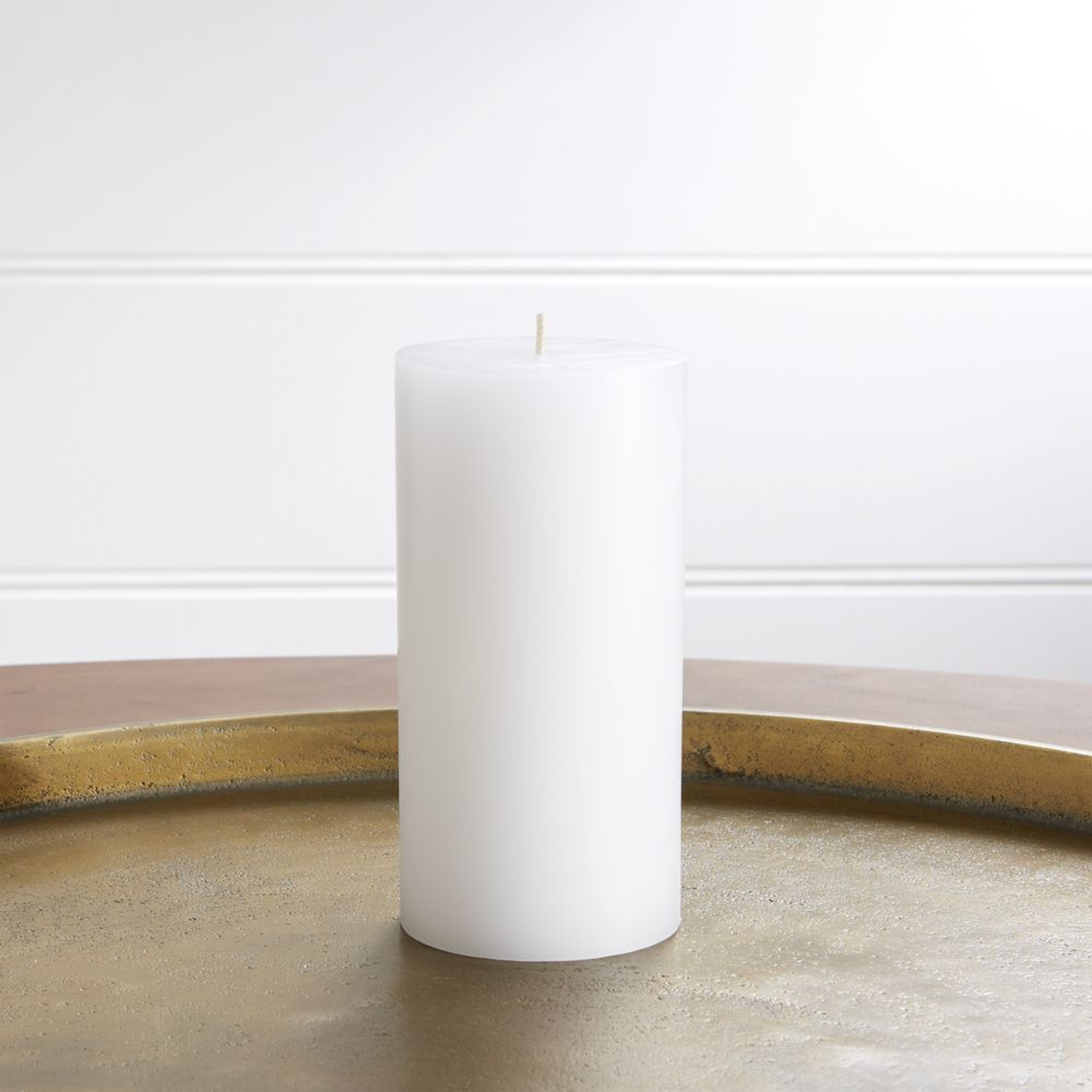 3"x6" White Pillar Candle - Crate and Barrel