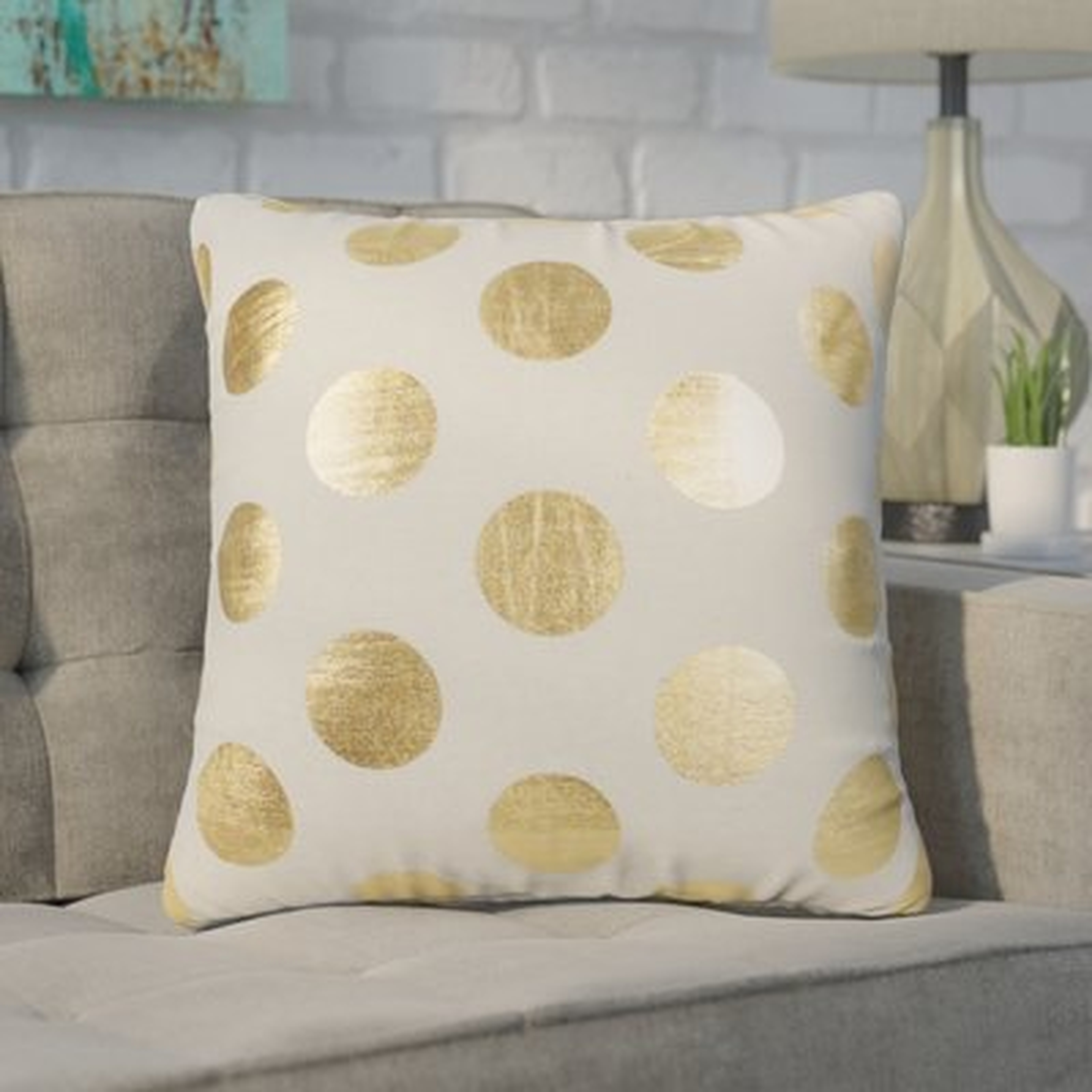 Geter Dots Large Throw Pillow - Wayfair