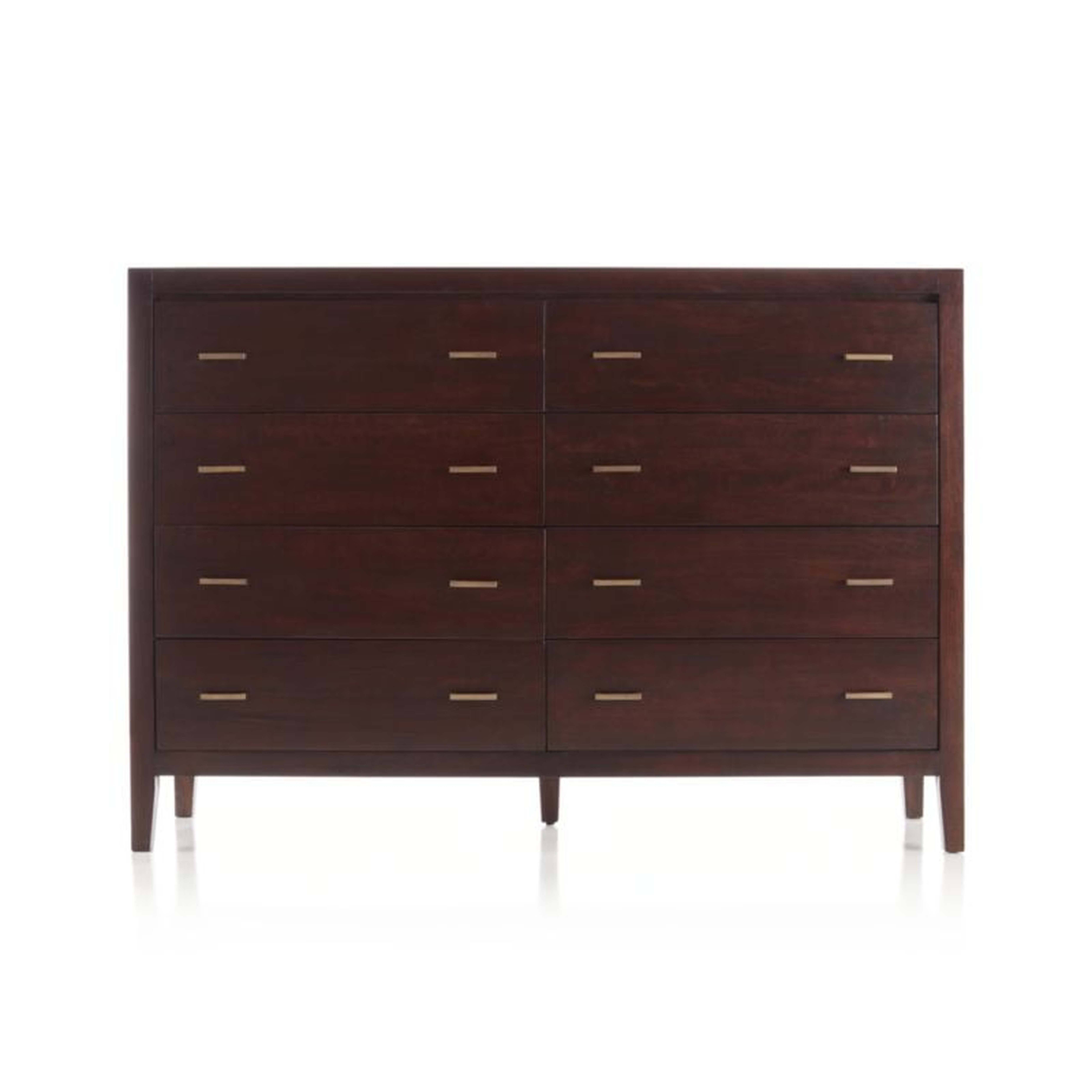 Dawson Dark Brown Wood 8-Drawer Dresser - Crate and Barrel