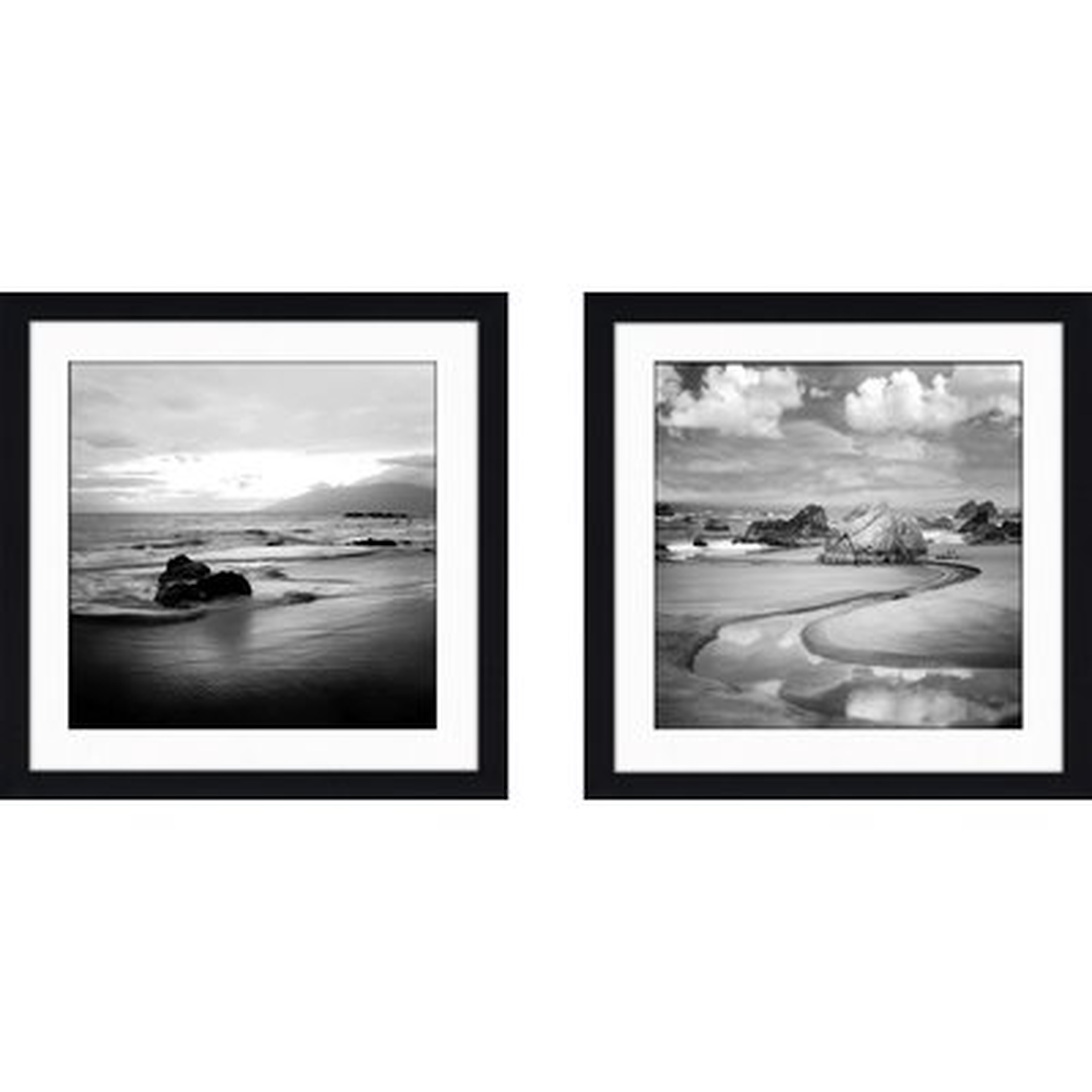 'Coastal Rocks Hawaii' 2 Piece Framed Photographic Print Set - Wayfair
