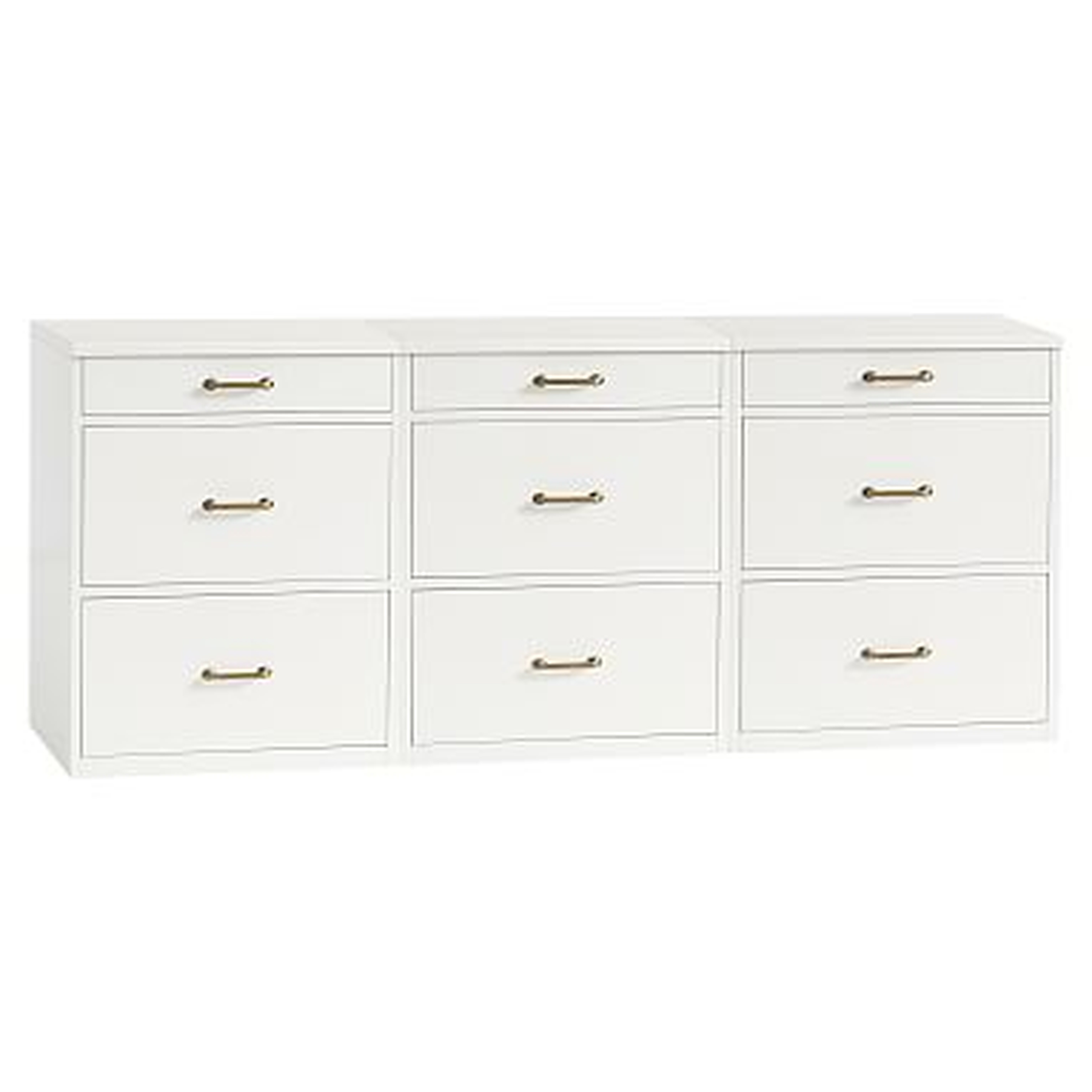 Waverly Triple Chest Set, Water-Based Simply White - Pottery Barn Teen