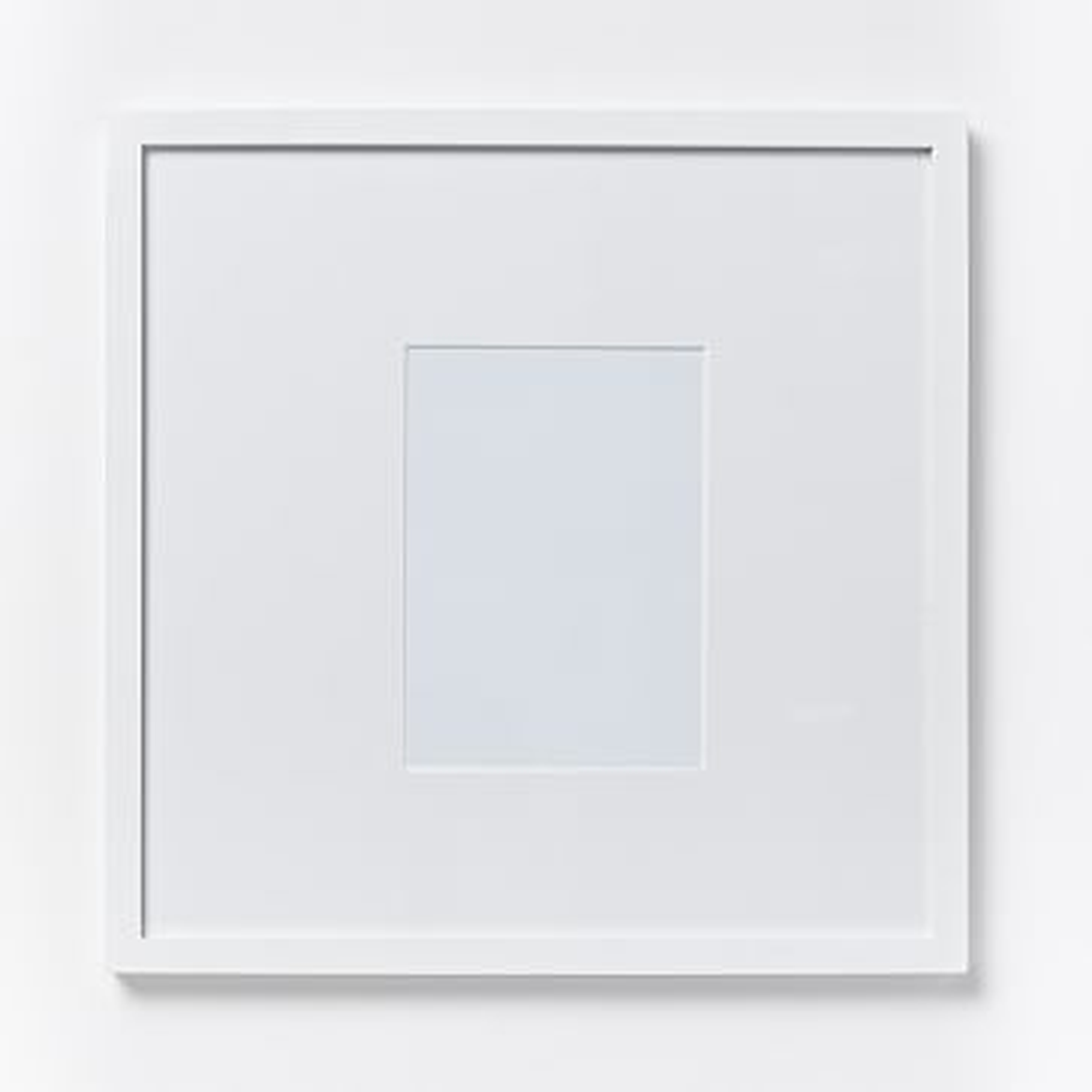 Gallery Frame, 4"x 6" (17" x 17" without mat), White Lacquer - West Elm