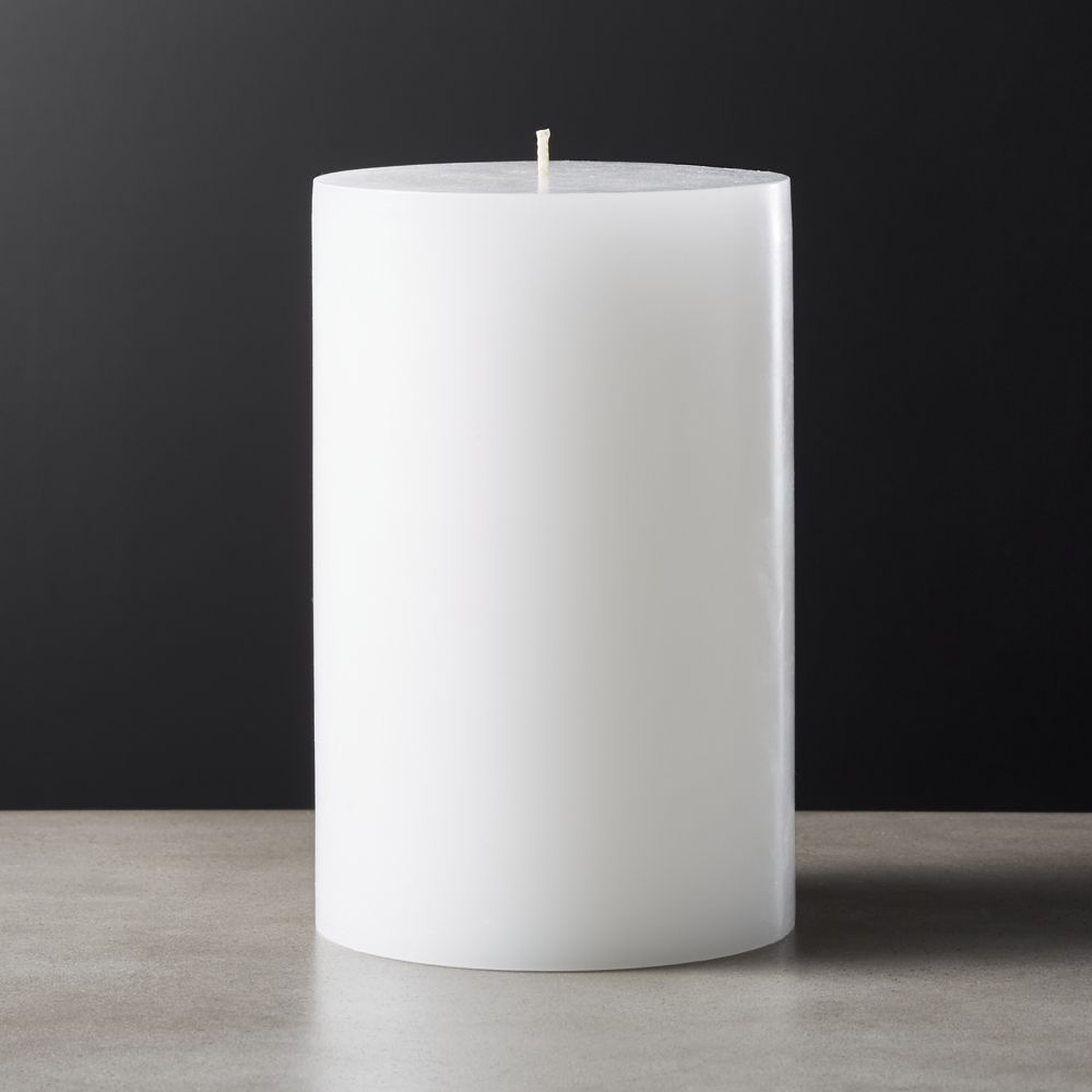 White Pillar Candle 4x6 - CB2