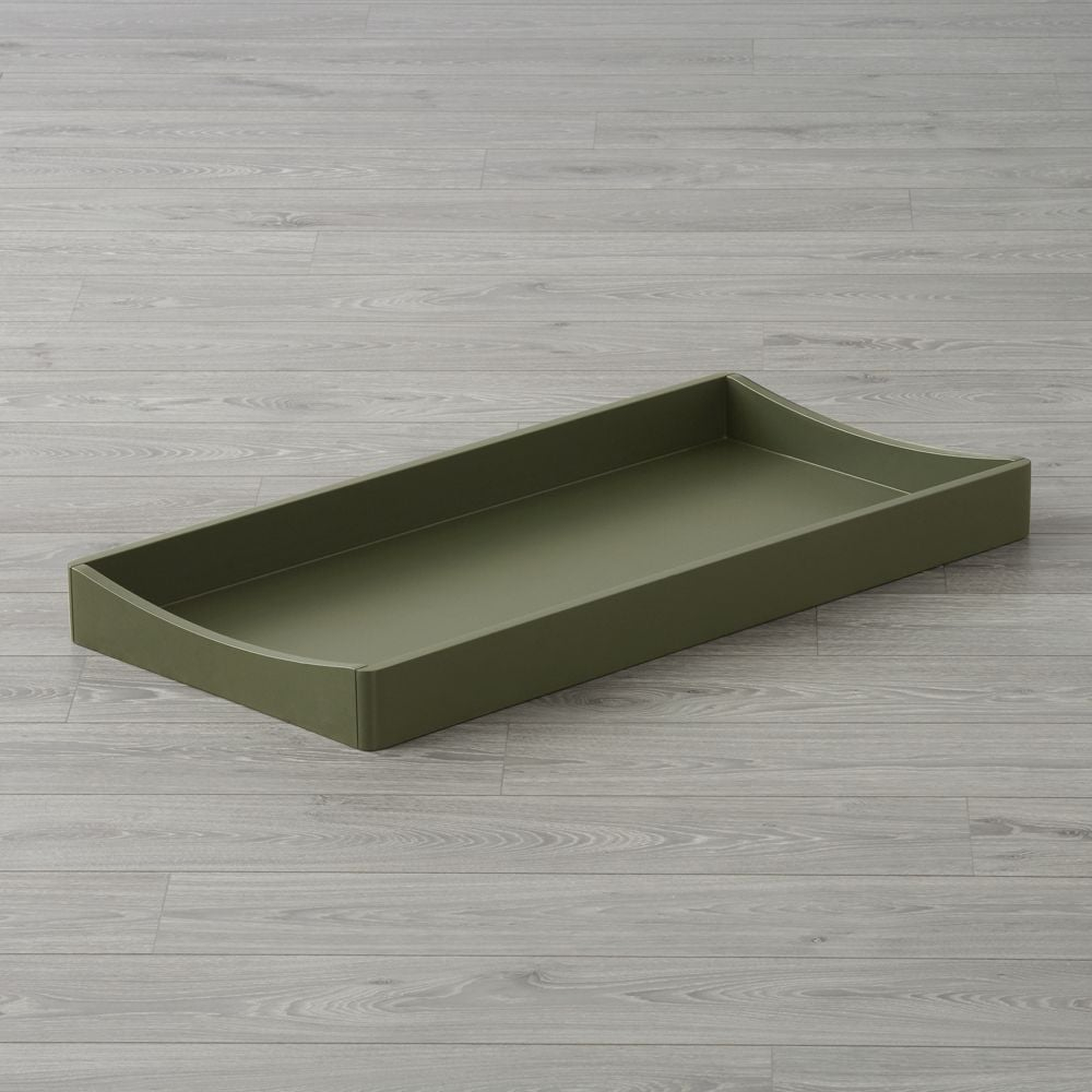 Hampshire Olive Green Changing Table Topper - Crate and Barrel
