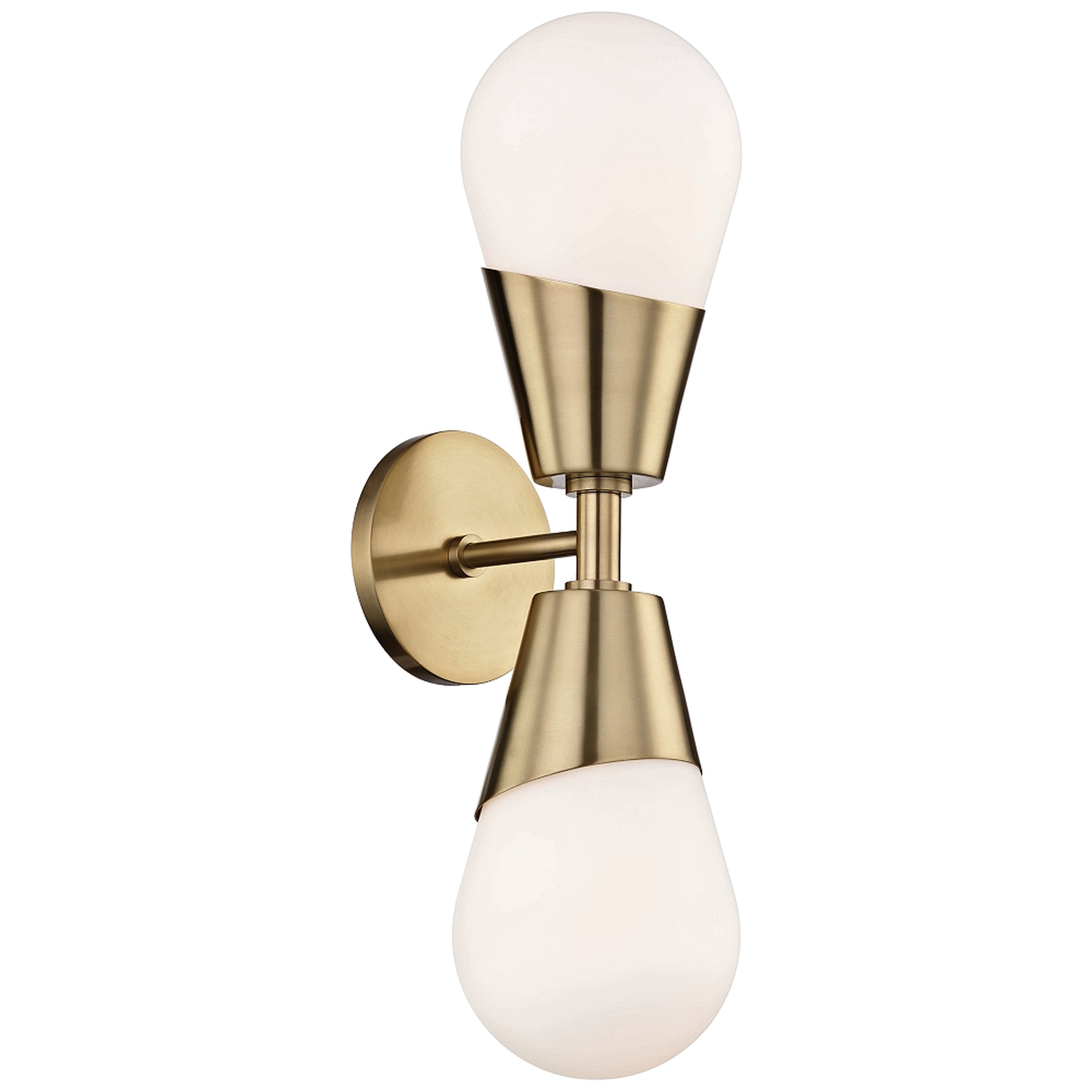 Mitzi Cora 18 3/4" High Aged Brass 2-Light Wall Sconce - Style # 46D14 - Lamps Plus