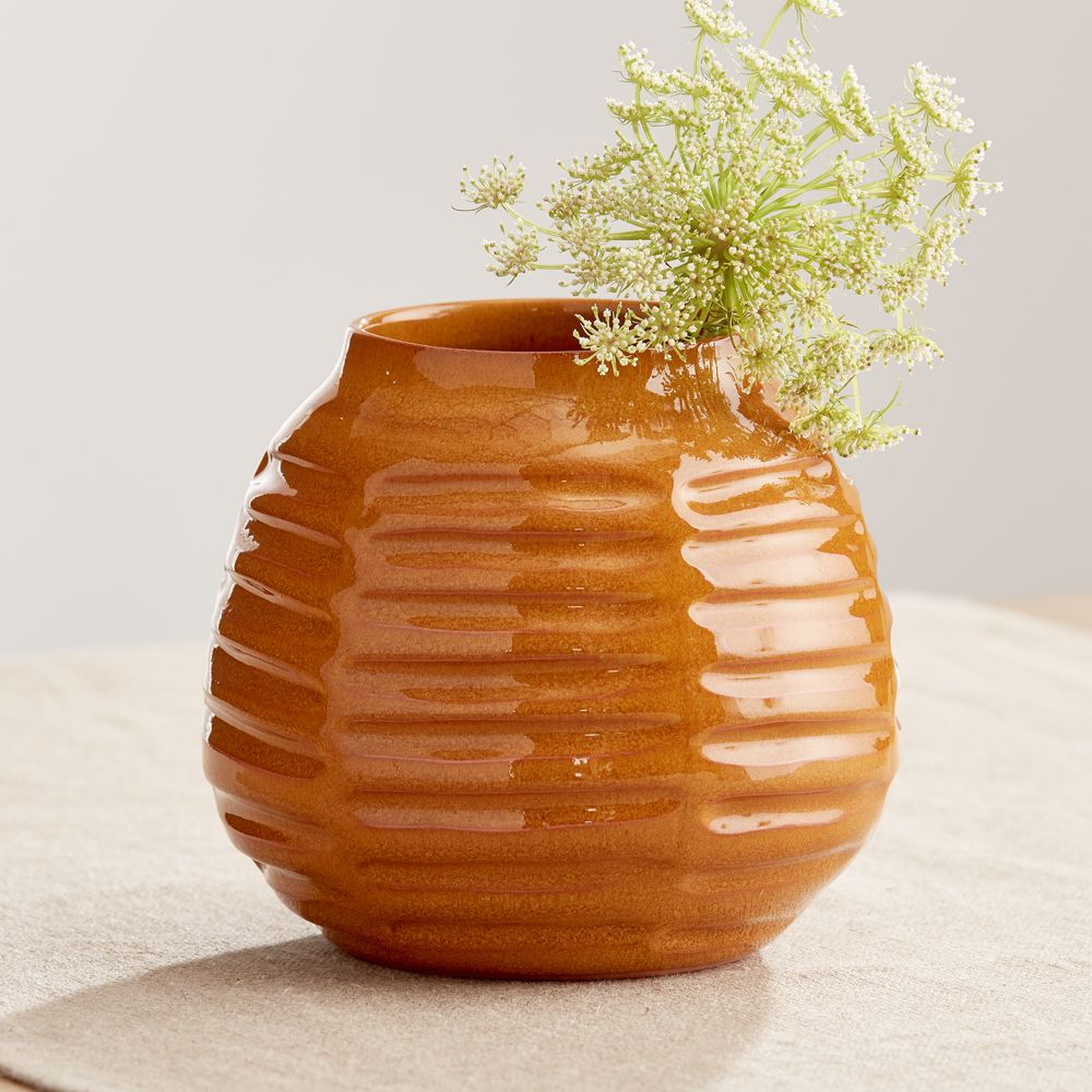 Mara Rust Vase Small - Crate and Barrel