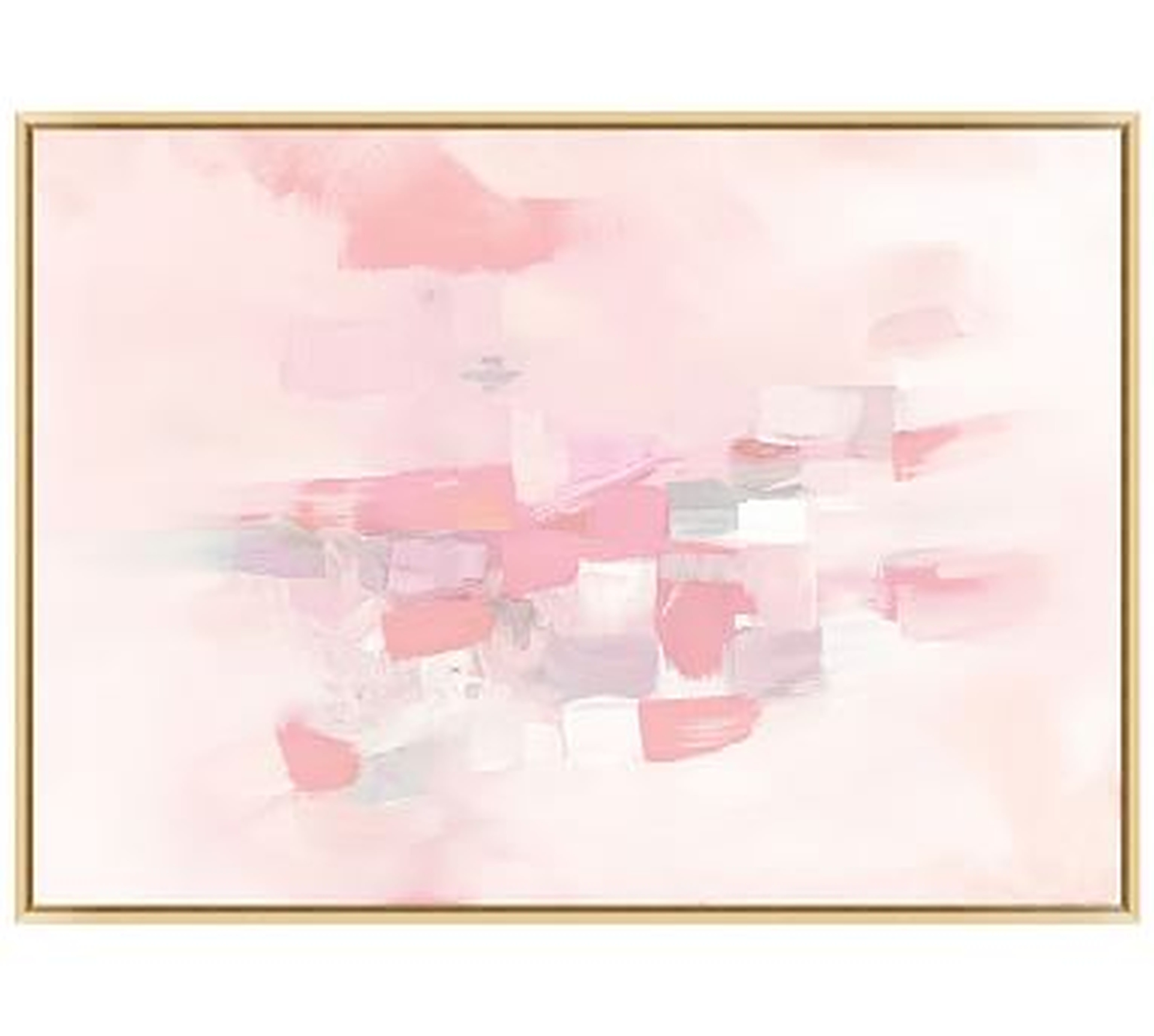 Pink Cloud Hand Embellished Framed Canvas Print, 43.25 x 31.25" - Pottery Barn