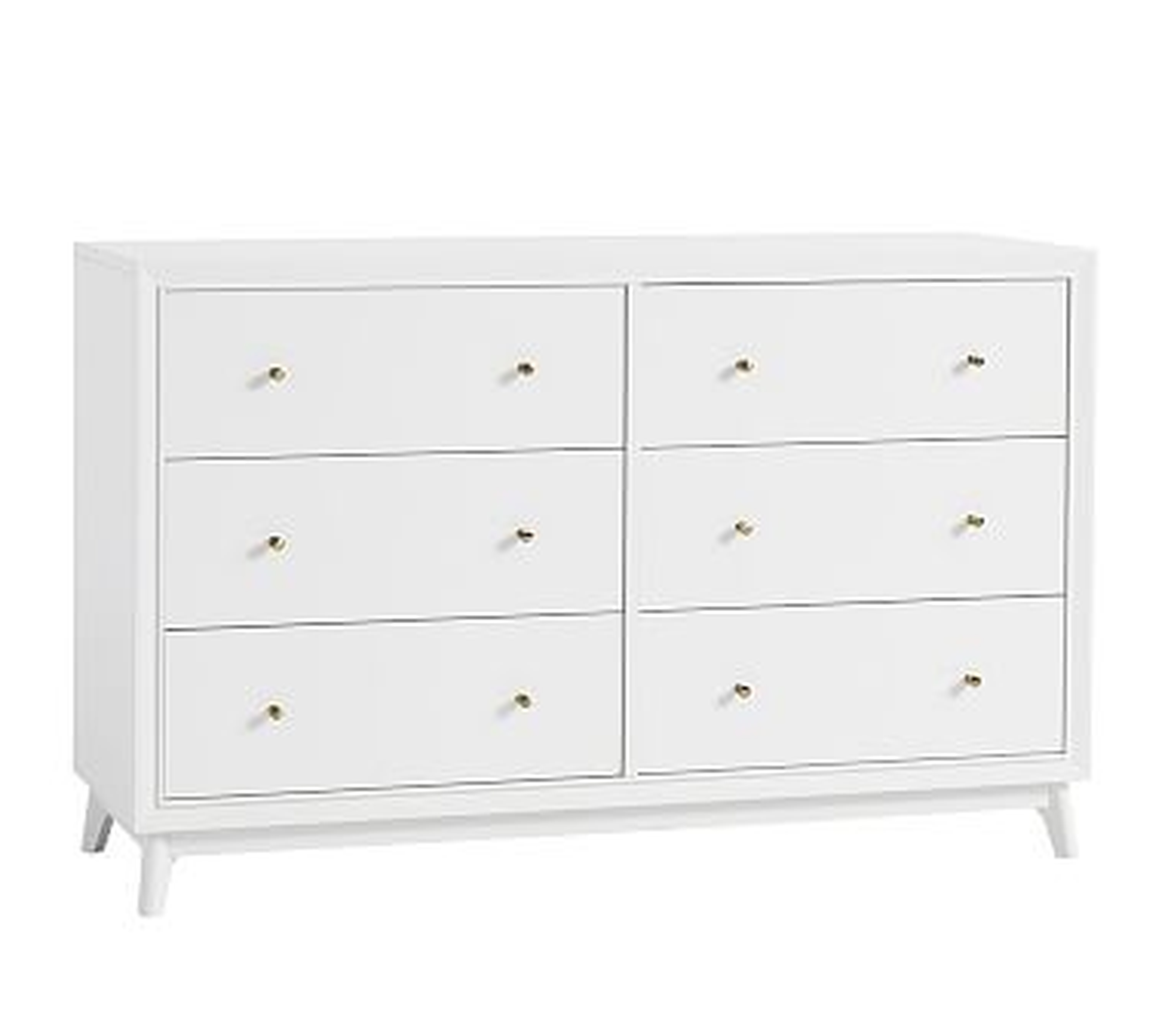 Sloan Extra-Wide Nursery Dresser without Topper, Simply White - Pottery Barn Kids