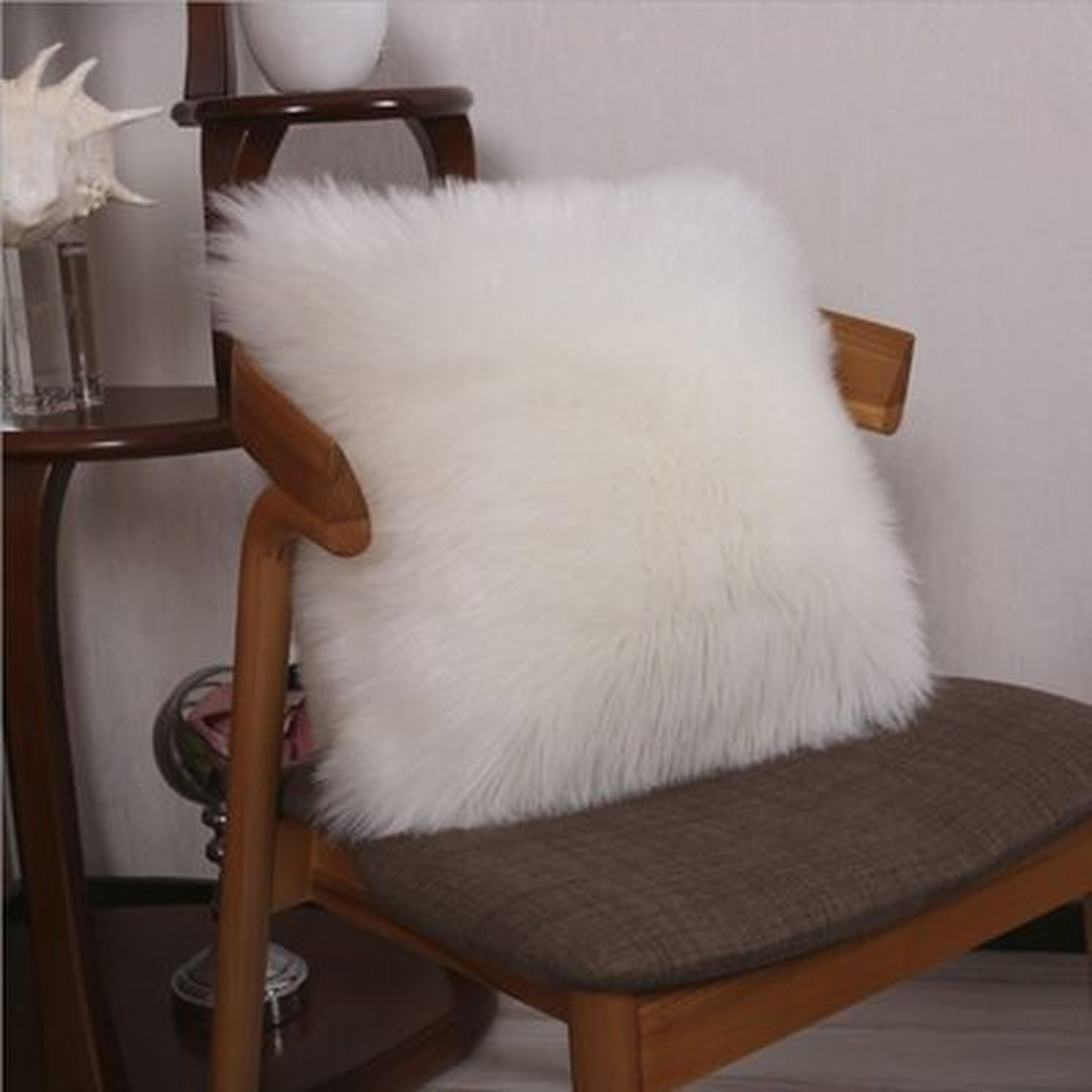 Sundown Plush Faux Fur Throw Pillow Cover - Wayfair