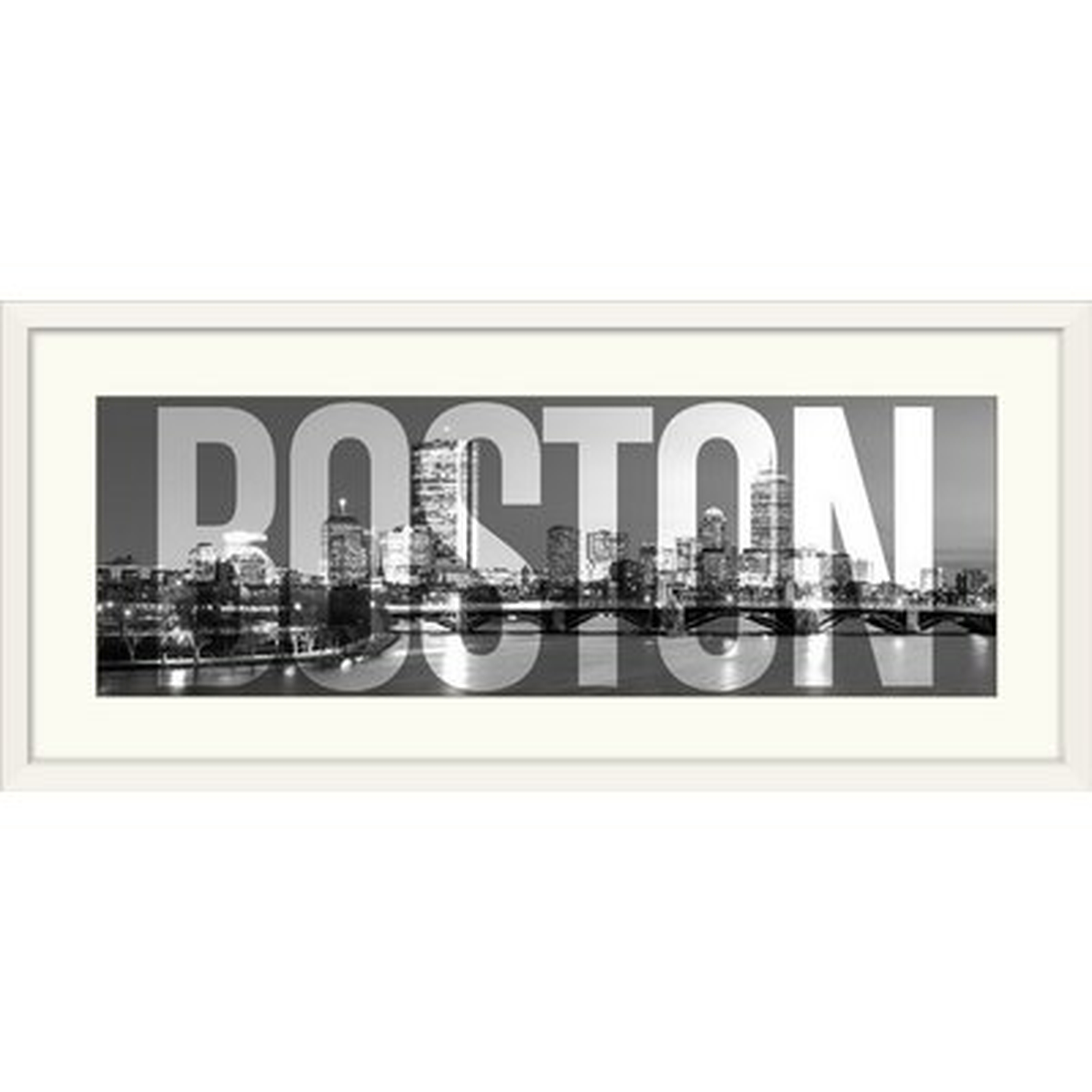 'Boston Skyline, Transparent Overlay' Graphic Art Print - Wayfair