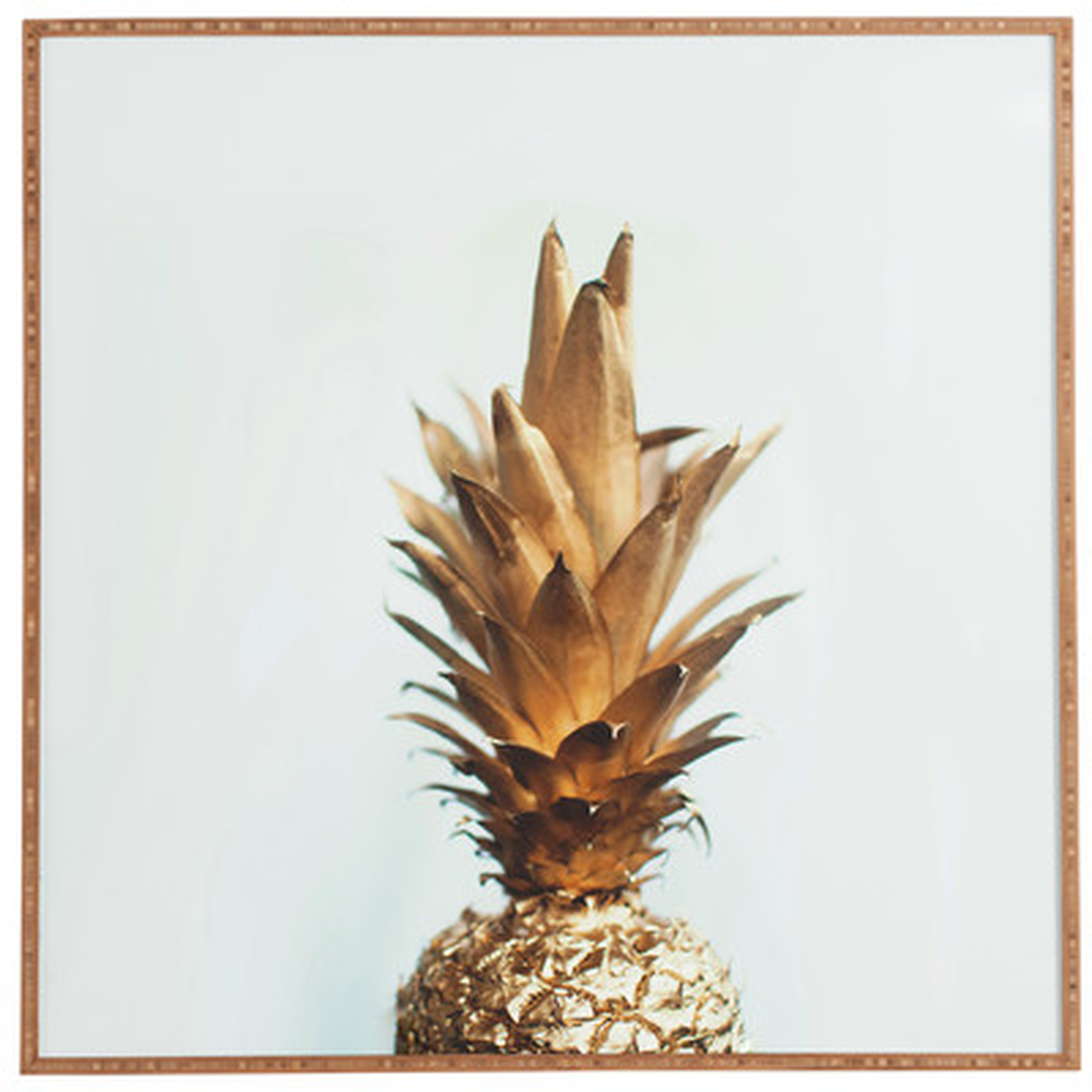 The Gold Pineapple' Framed Graphic Art by Chelsea Victoria - Picture Frame Photograph Print on Wood - AllModern