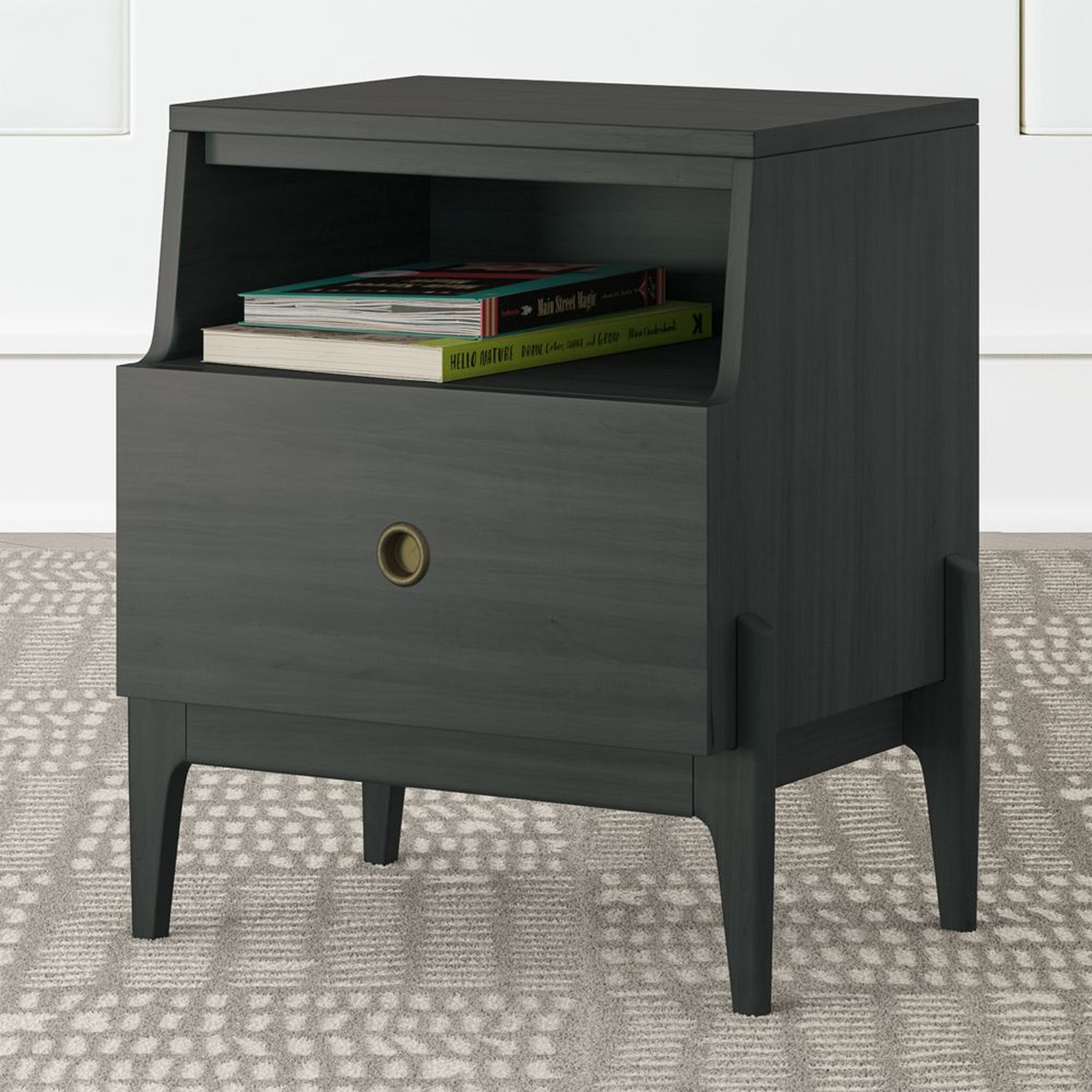 Kids Wrightwood Denim Blue Nightstand - Crate and Barrel